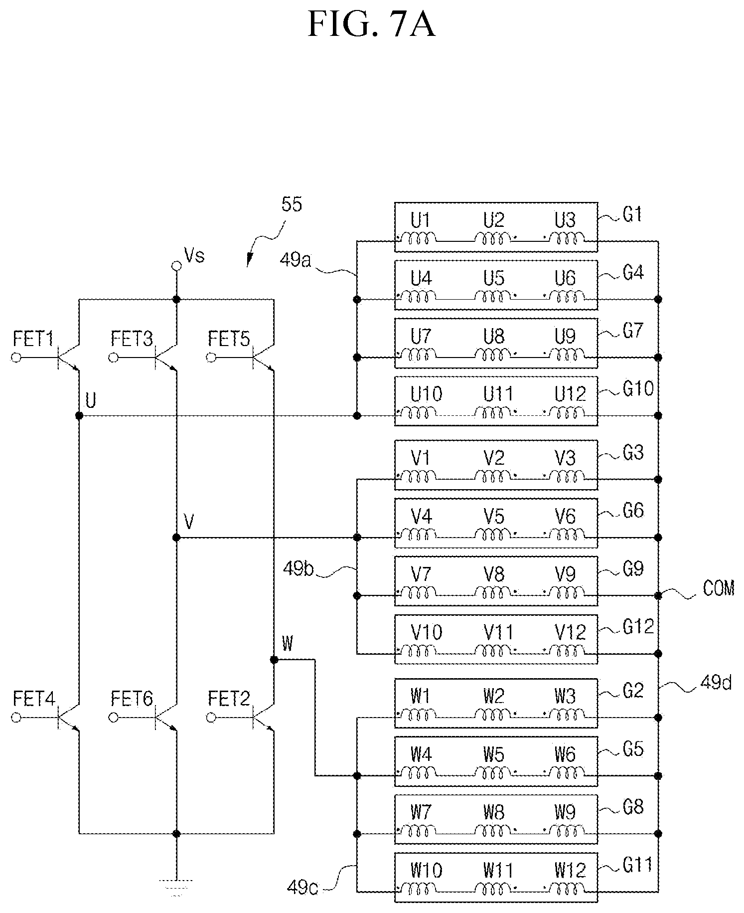 Patent US12620841 Figure 11 – Stator having bus bar structure, propeller driving motor using same, and method for manufacturing stator