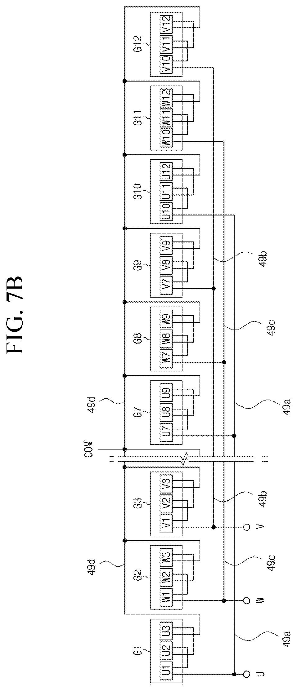 Patent US12620841 Figure 12 – Stator having bus bar structure, propeller driving motor using same, and method for manufacturing stator