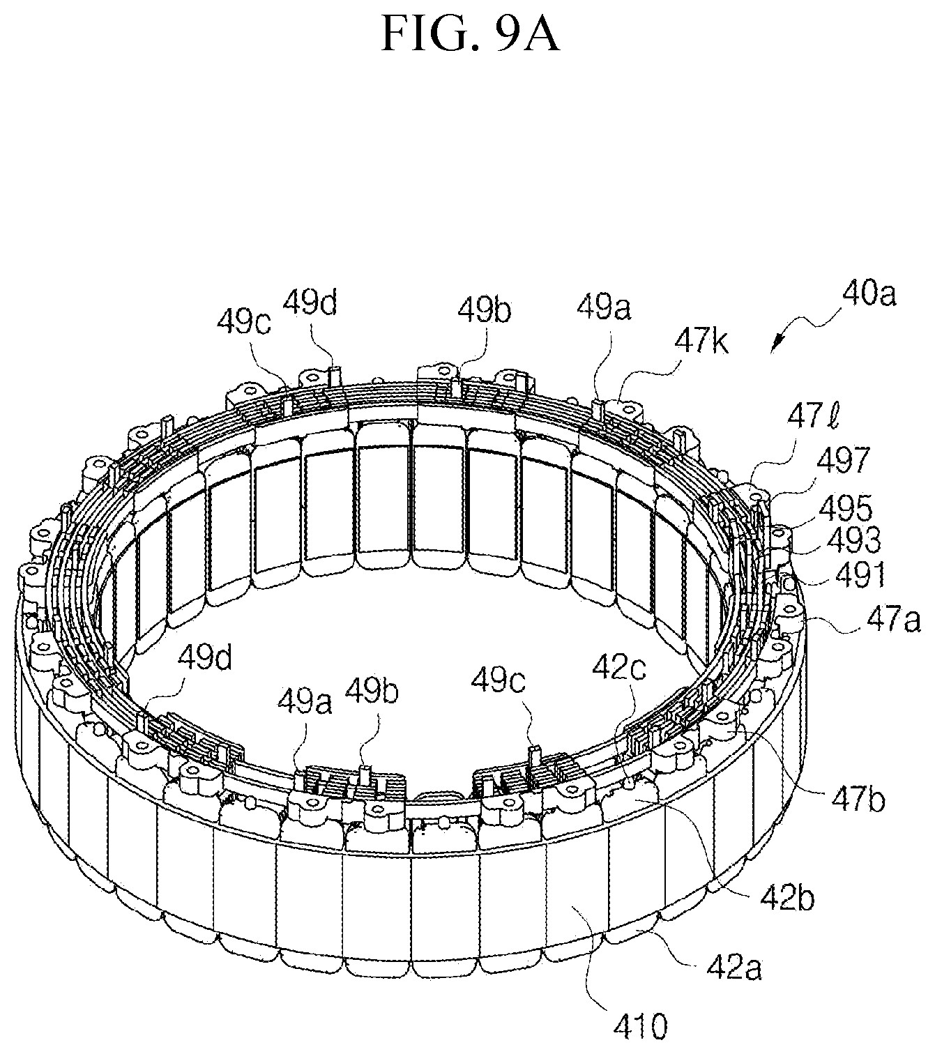 Patent US12620841 Figure 14 – Stator having bus bar structure, propeller driving motor using same, and method for manufacturing stator