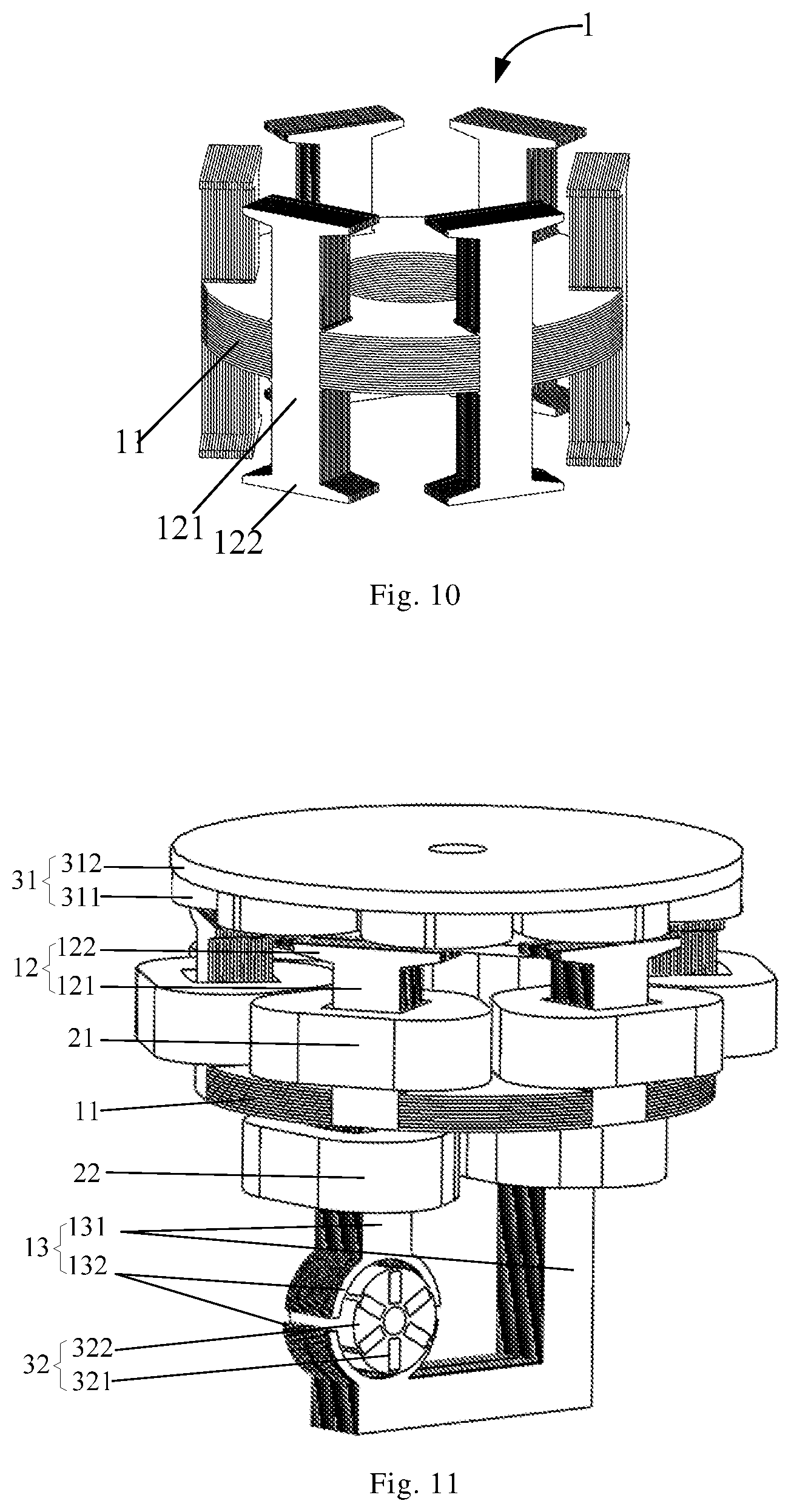 Patent US12620842 Figure 5 – Stator assembly and motor
