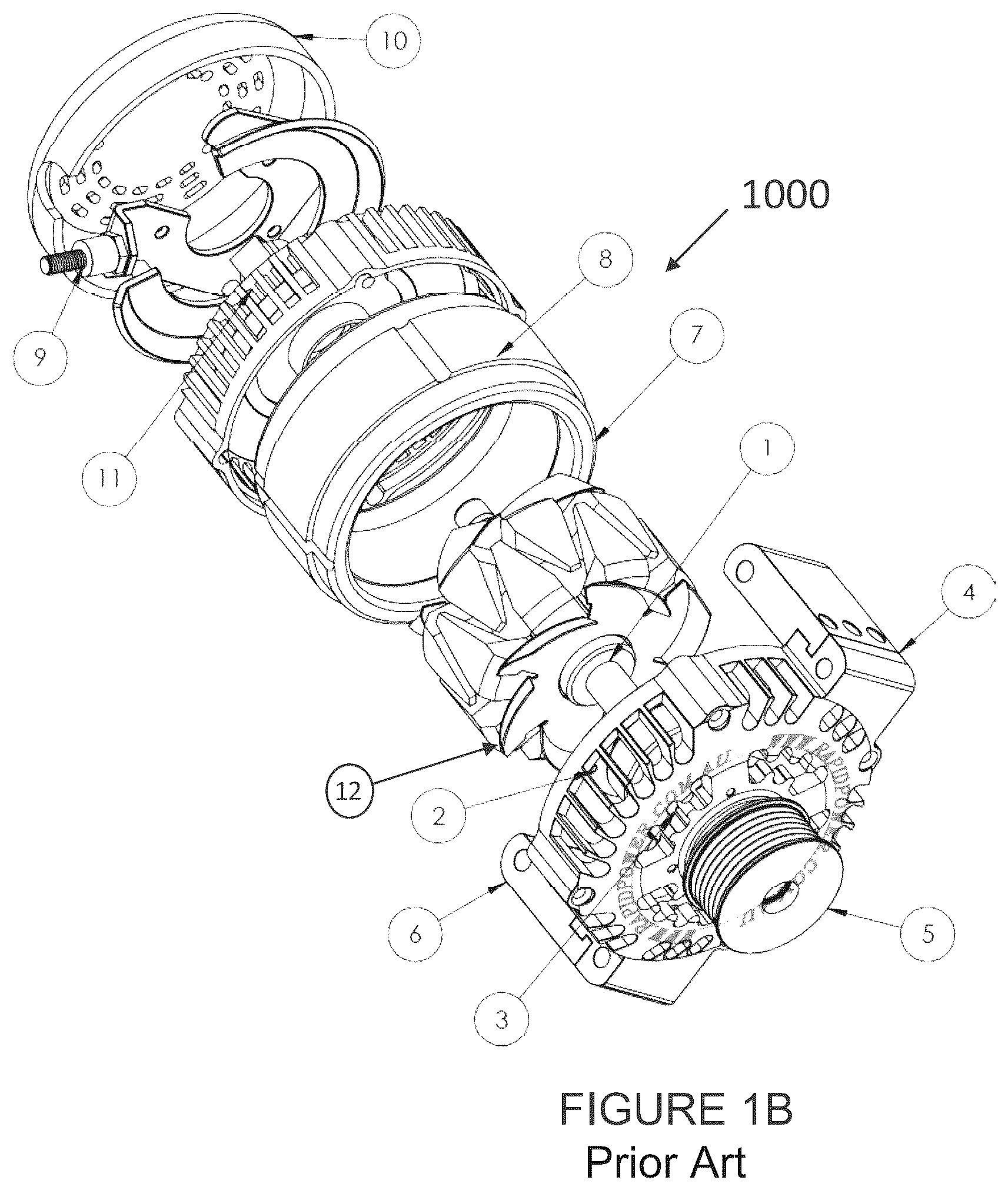 Patent US12620849 Figure 2 – Brushless alternator