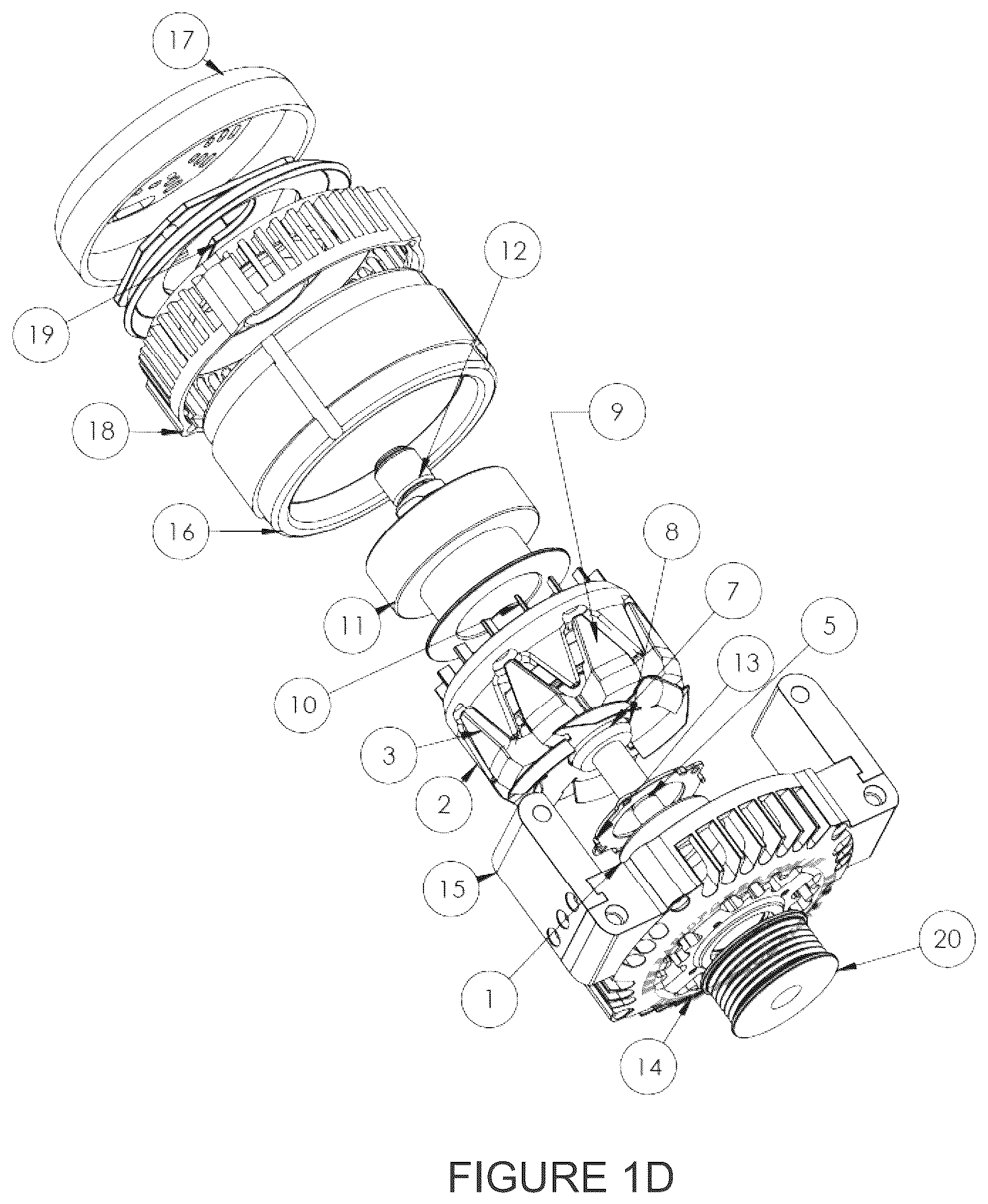 Patent US12620849 Figure 4 – Brushless alternator
