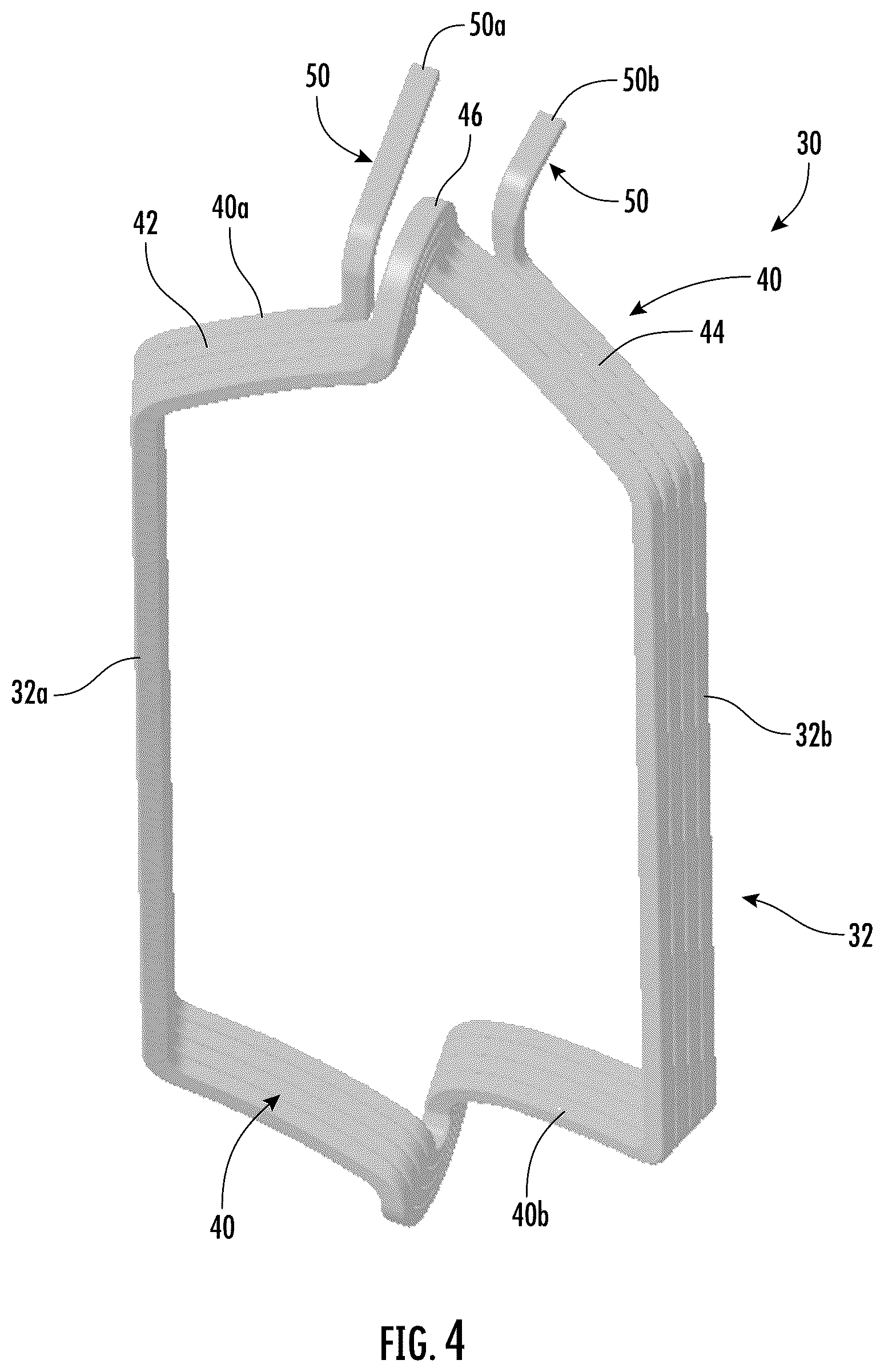 Patent US12620857 Figure 4 – Stator winding arrangement with connections for adjacent diamond coils