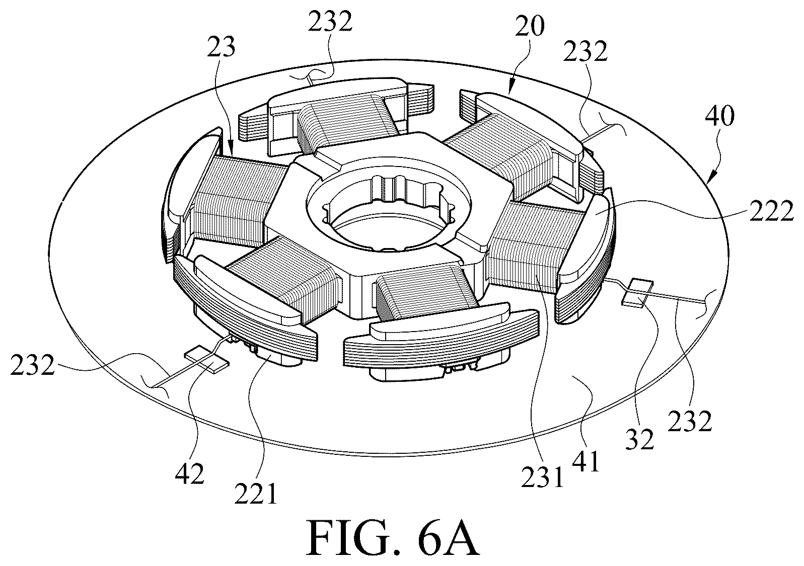 Patent US12620859 Figure 7 – Motor stator structure
