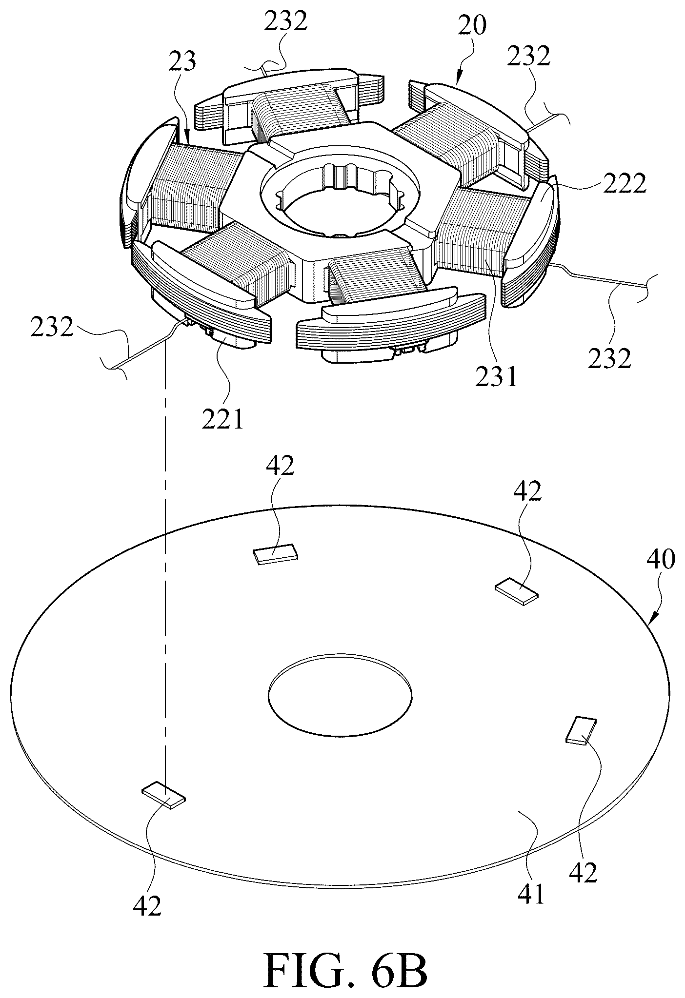 Patent US12620859 Figure 8 – Motor stator structure
