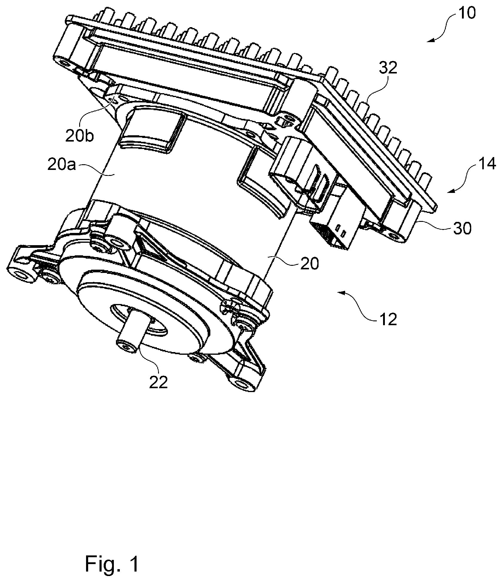 Patent US12620864 Figure 1 – Cover member and a motor unit