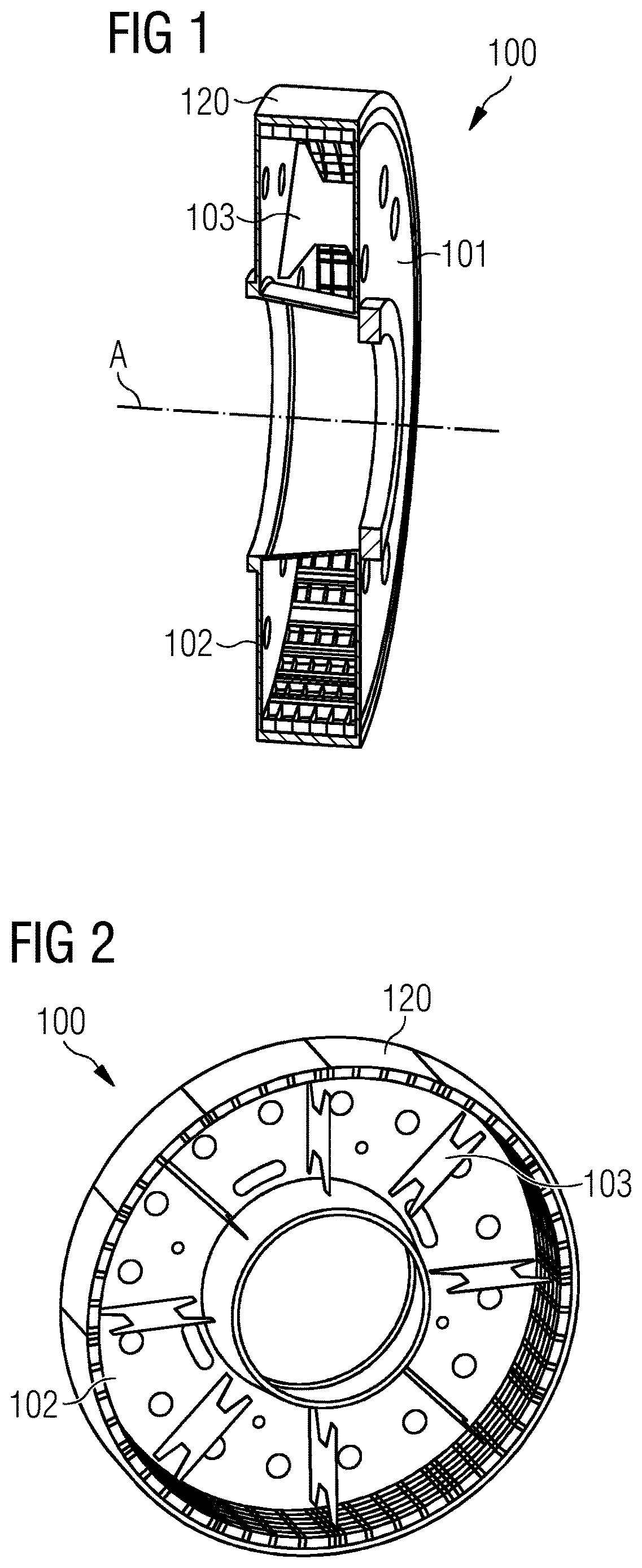 Patent US12620869 Figure 1 – Stator of an electric generator having a reinforcement structure