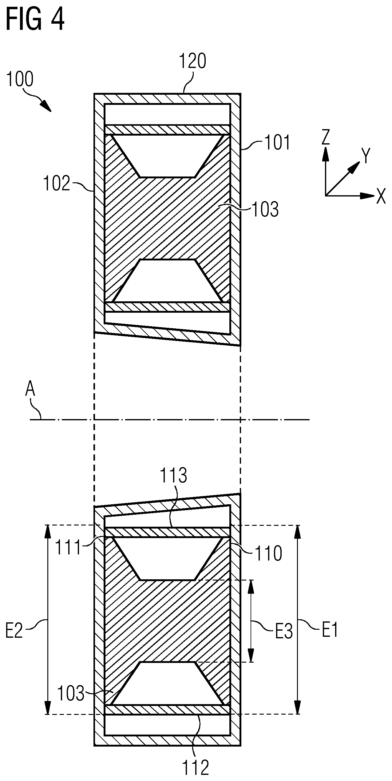 Patent US12620869 Figure 3 – Stator of an electric generator having a reinforcement structure