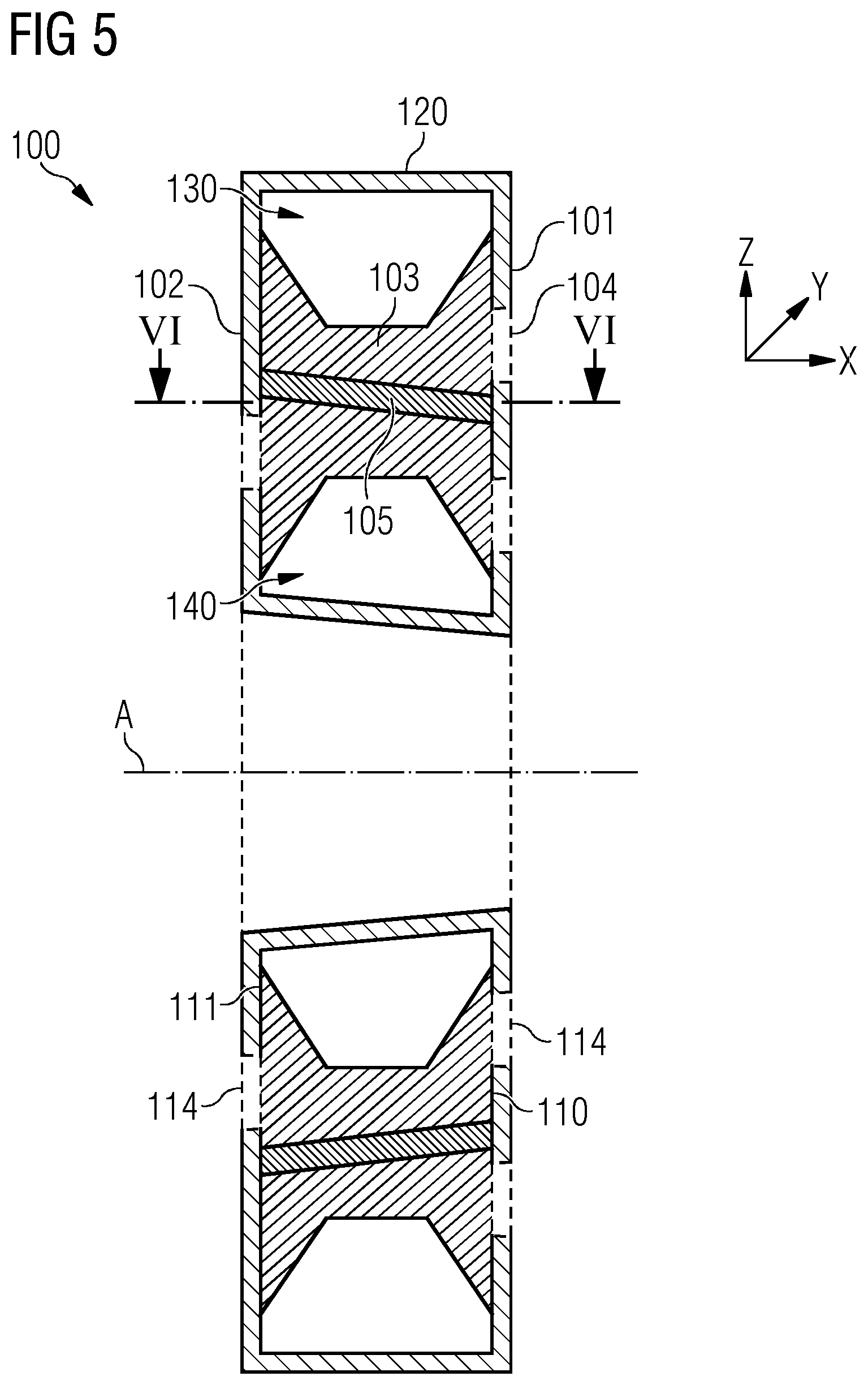 Patent US12620869 Figure 4 – Stator of an electric generator having a reinforcement structure
