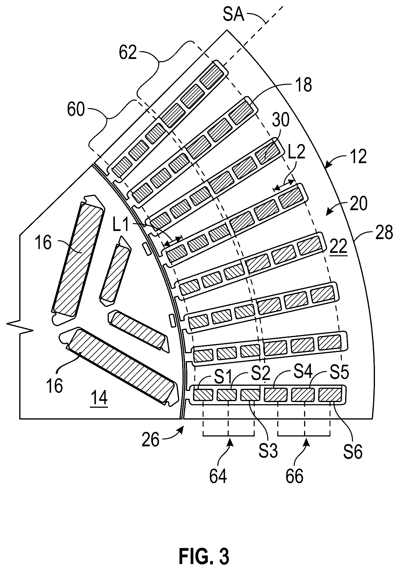Patent US12620877 Figure 3 – Propulsion system with dual-wound electric motor and dual inverter configuration