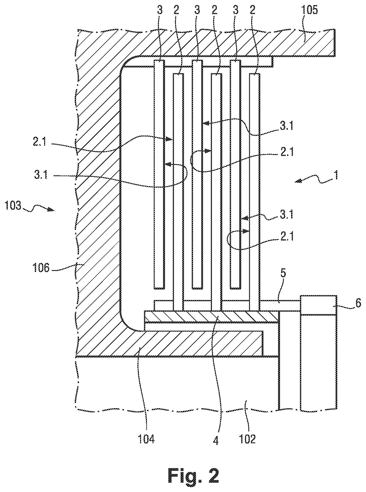 Patent US12620882 Figure 2 – Eddy current magnetic braking device, braked vehicle wheel and aircraft landing gear equipped with such a wheel