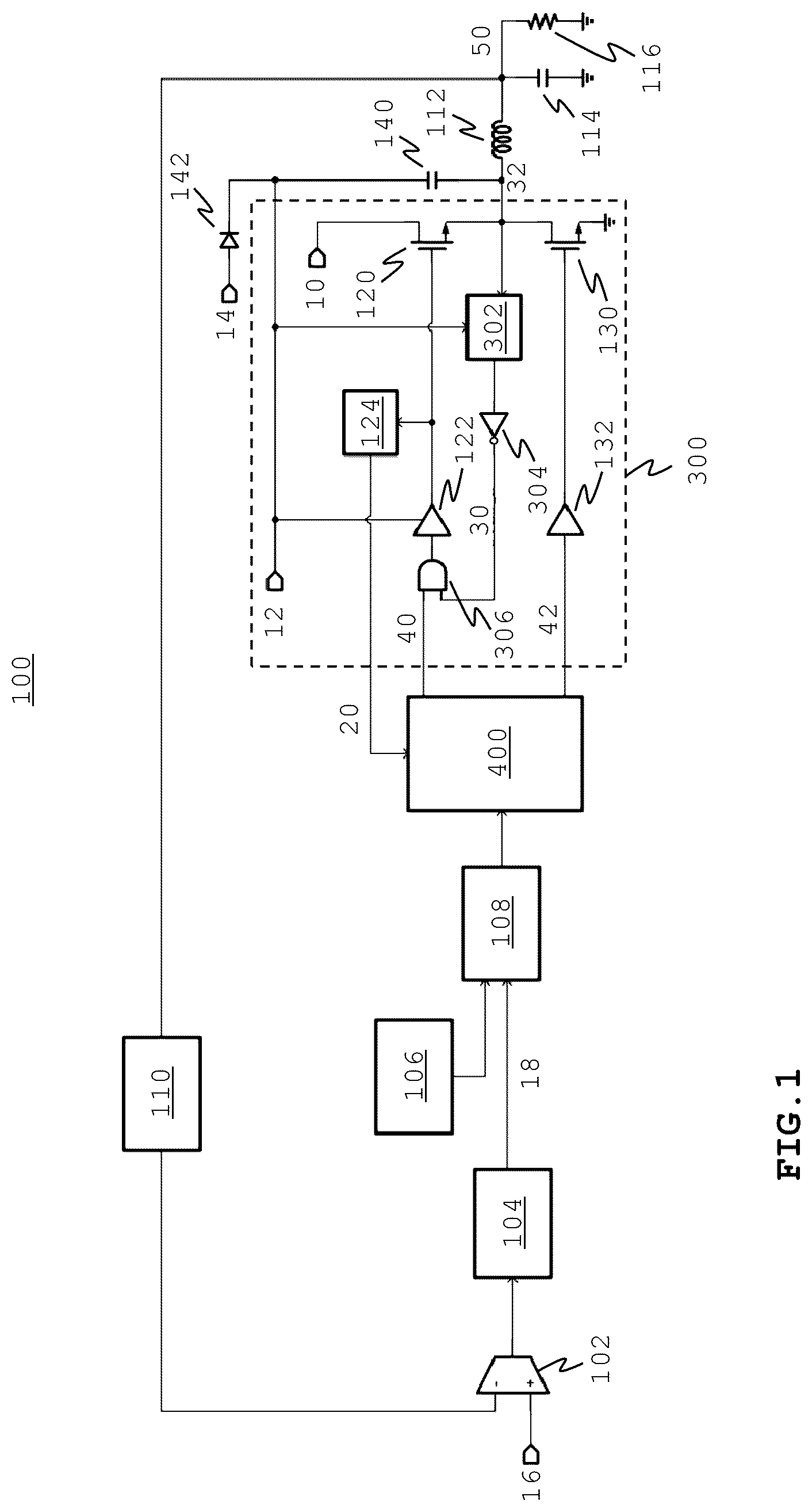 Patent US12620889 Figure 1 – BOOT UVLO detection scheme for high voltage applications