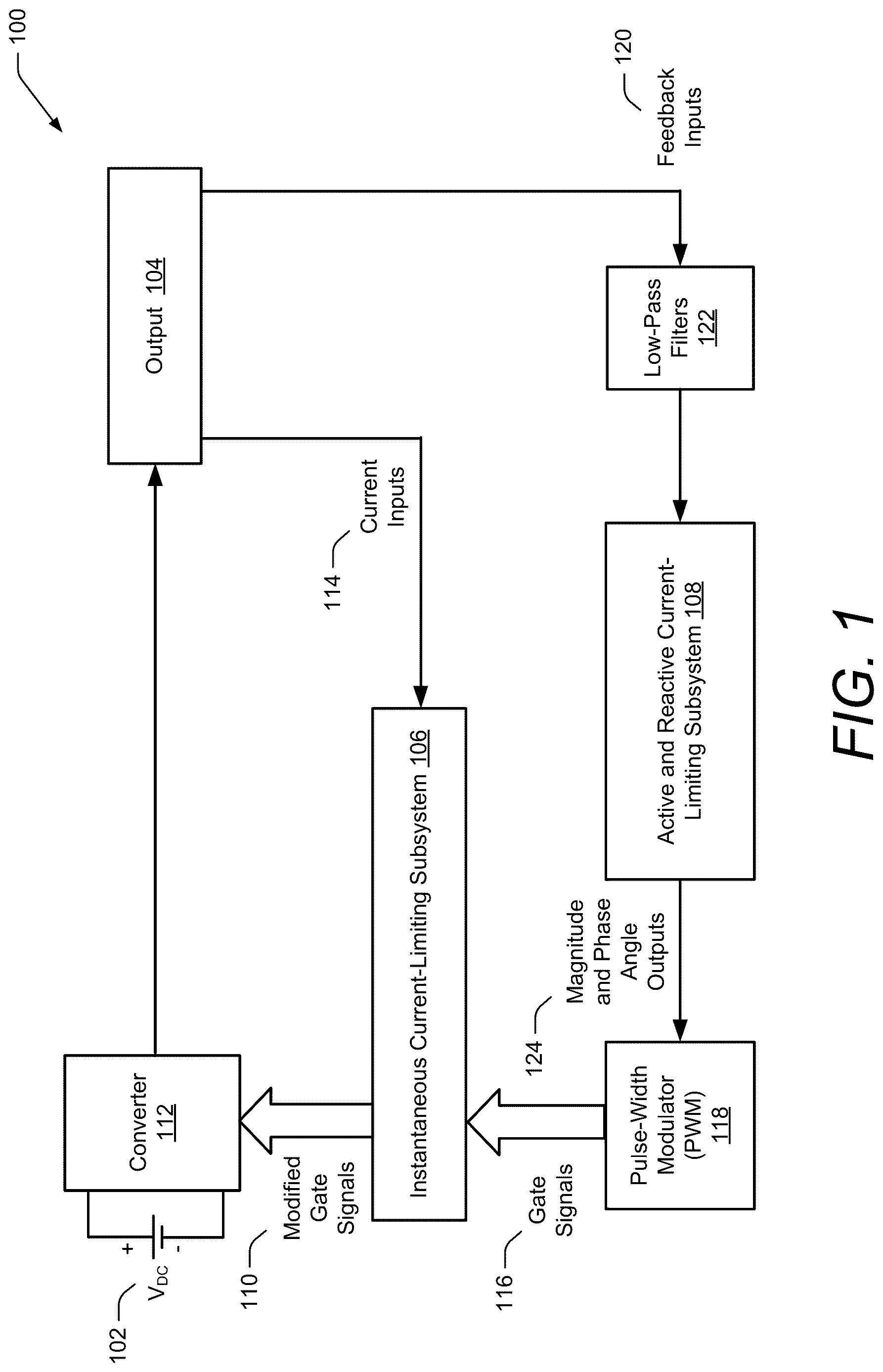 Patent US12620890 Figure 1 – Two-stage current-limiting control strategy for direct-droop-controlled grid-forming inverters