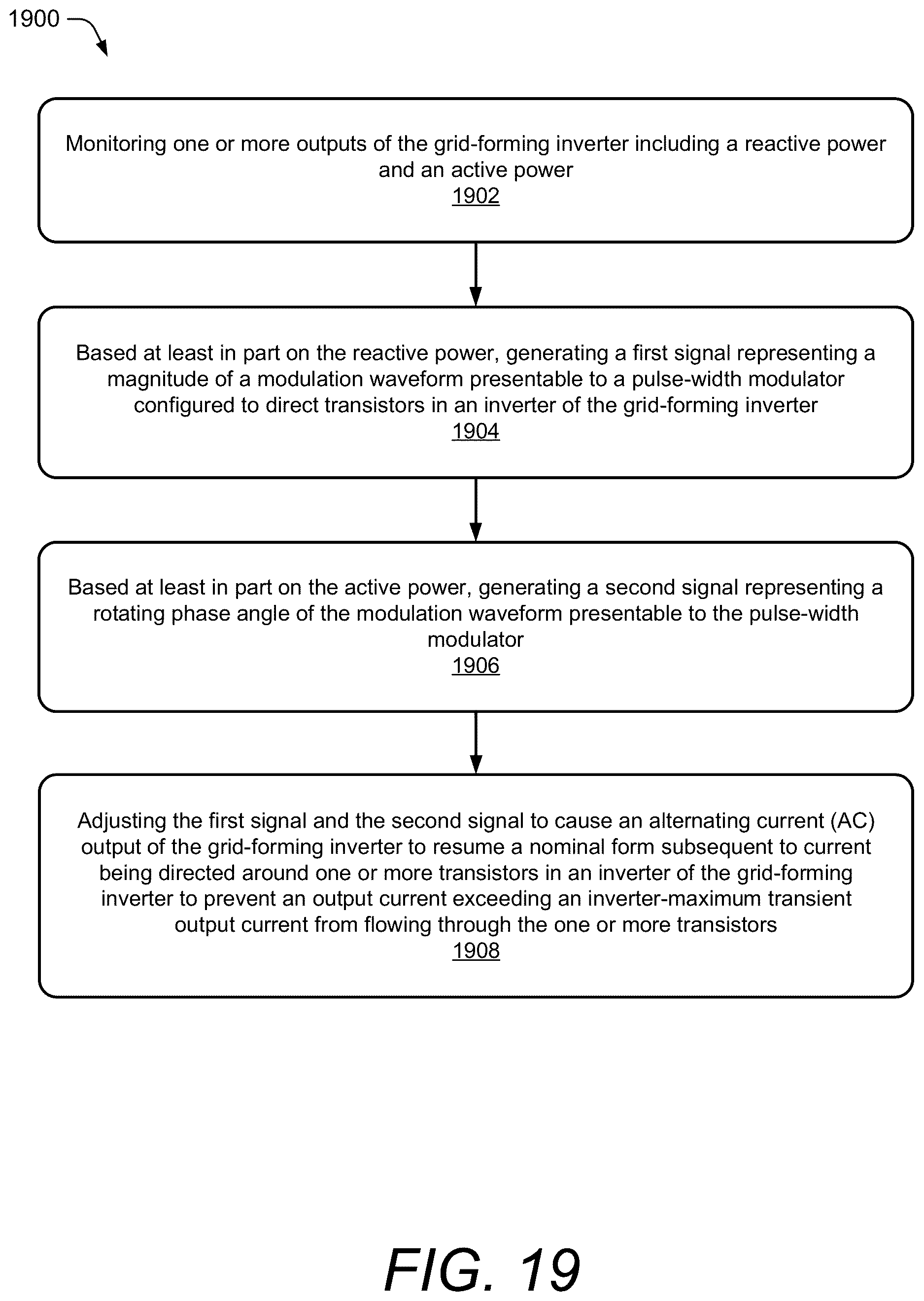 Patent US12620890 Figure 17 – Two-stage current-limiting control strategy for direct-droop-controlled grid-forming inverters