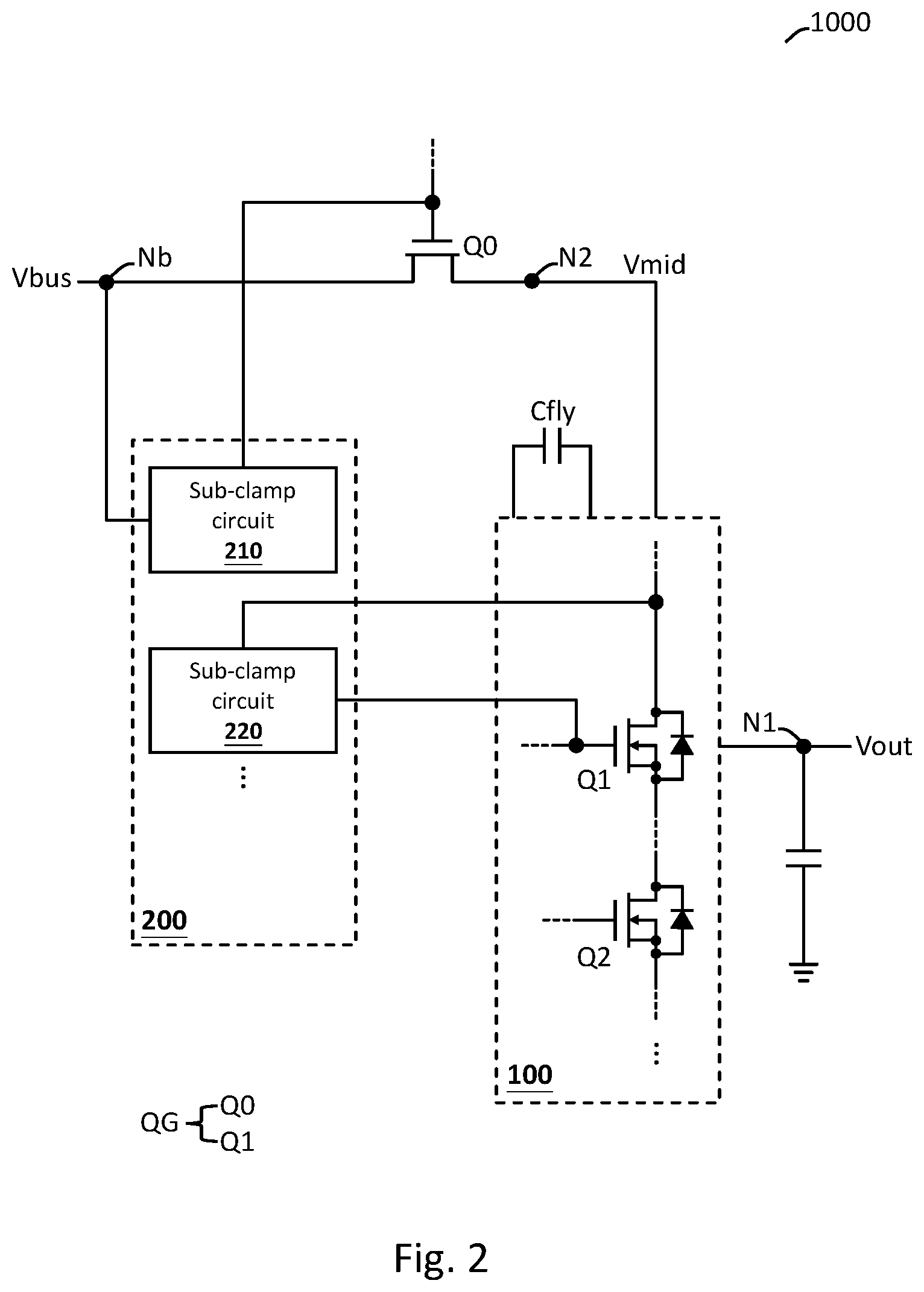 Patent US12620896 Figure 2 – High efficiency power conversion circuit having high voltage tolerance
