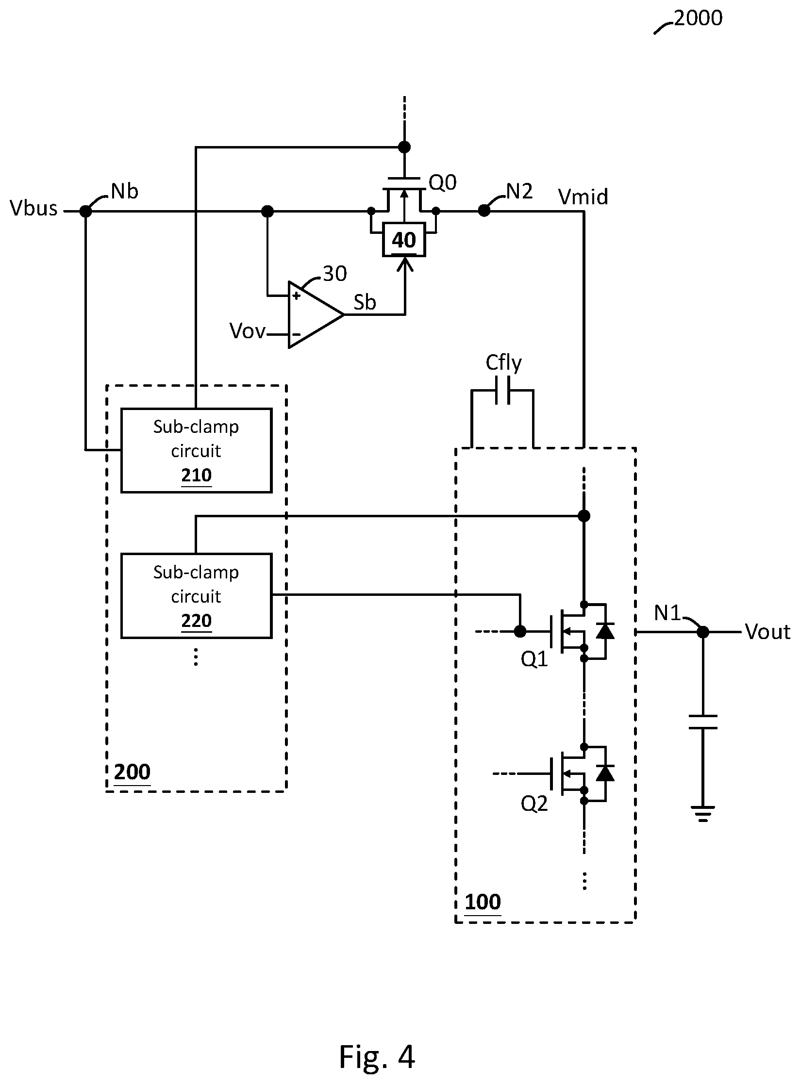 Patent US12620896 Figure 4 – High efficiency power conversion circuit having high voltage tolerance