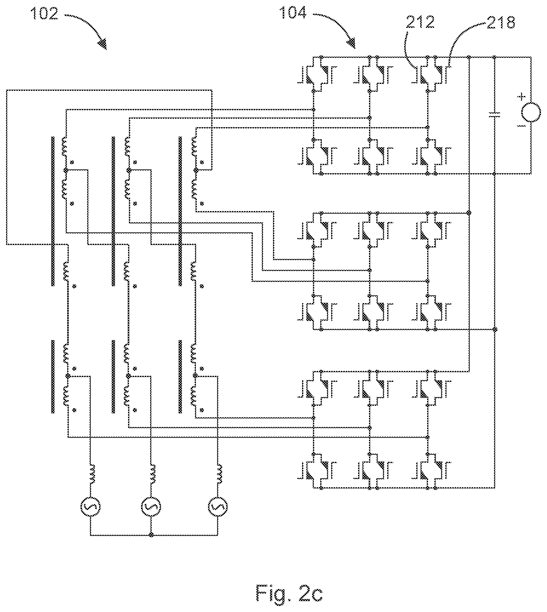 Patent US12620902 Figure 4 – Bi-directional medium voltage to low voltage converter topology
