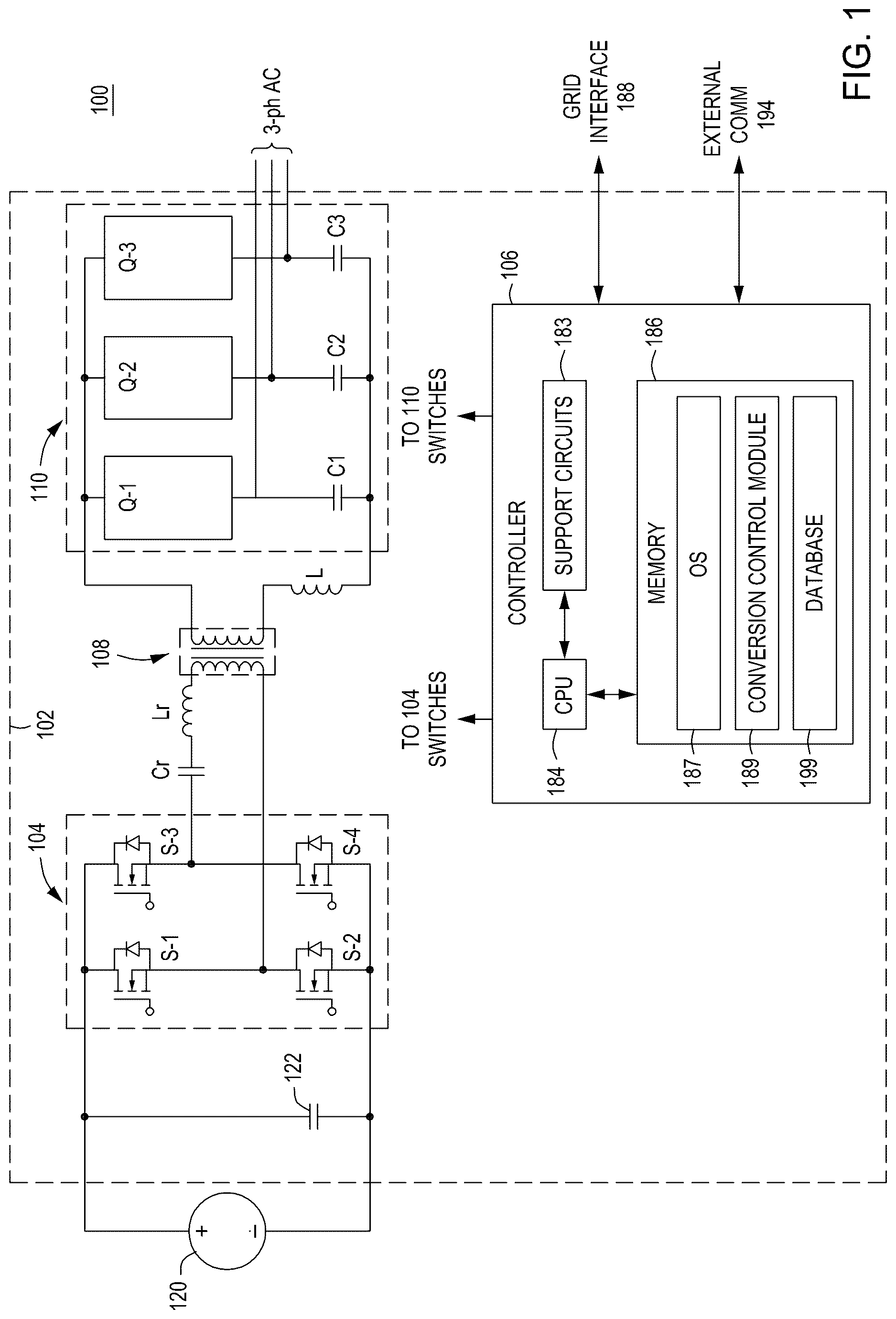 Patent US12620905 Figure 1 – Methods and apparatus for controlling switching in power converters