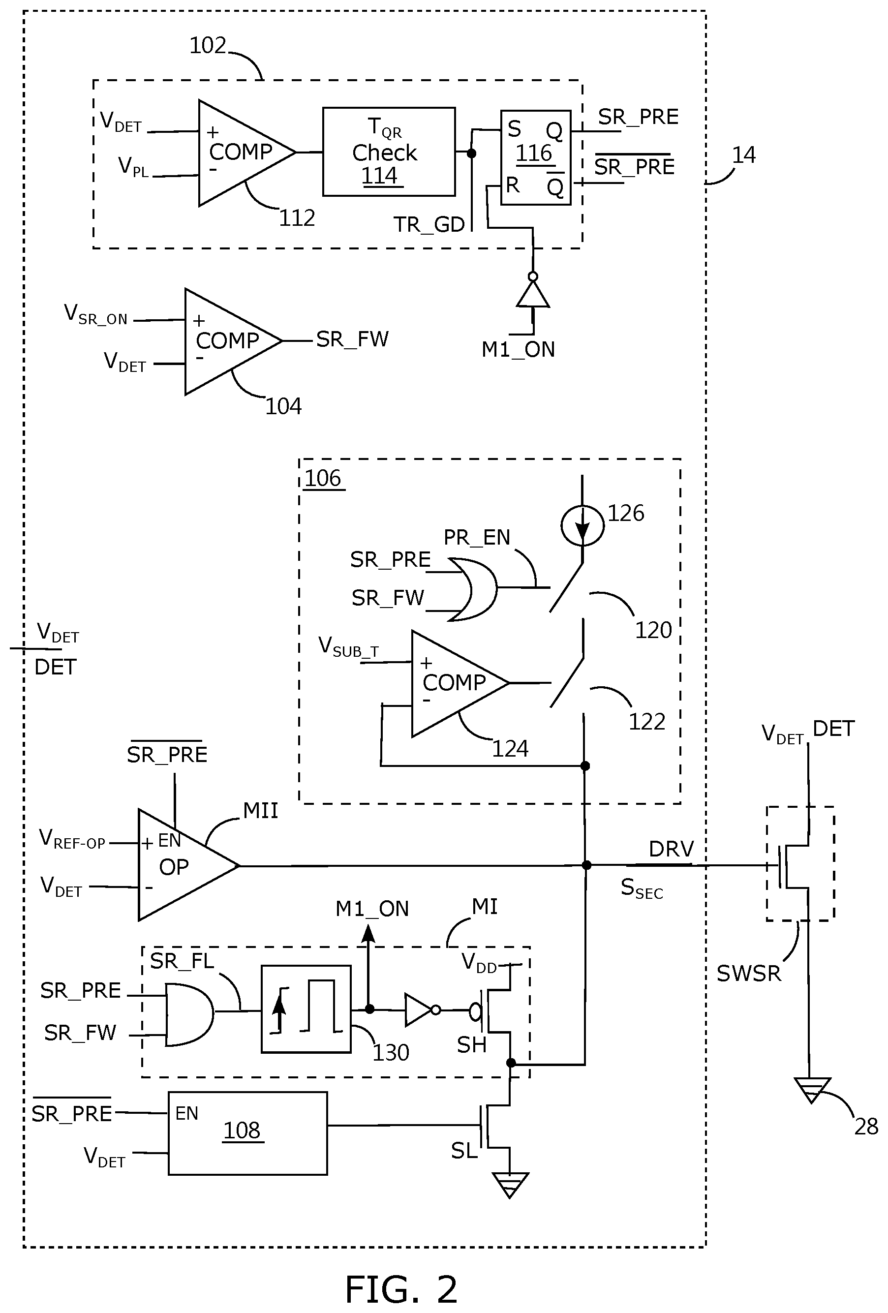 Patent US12620906 Figure 2 – Synchronous rectification controller and control method thereof