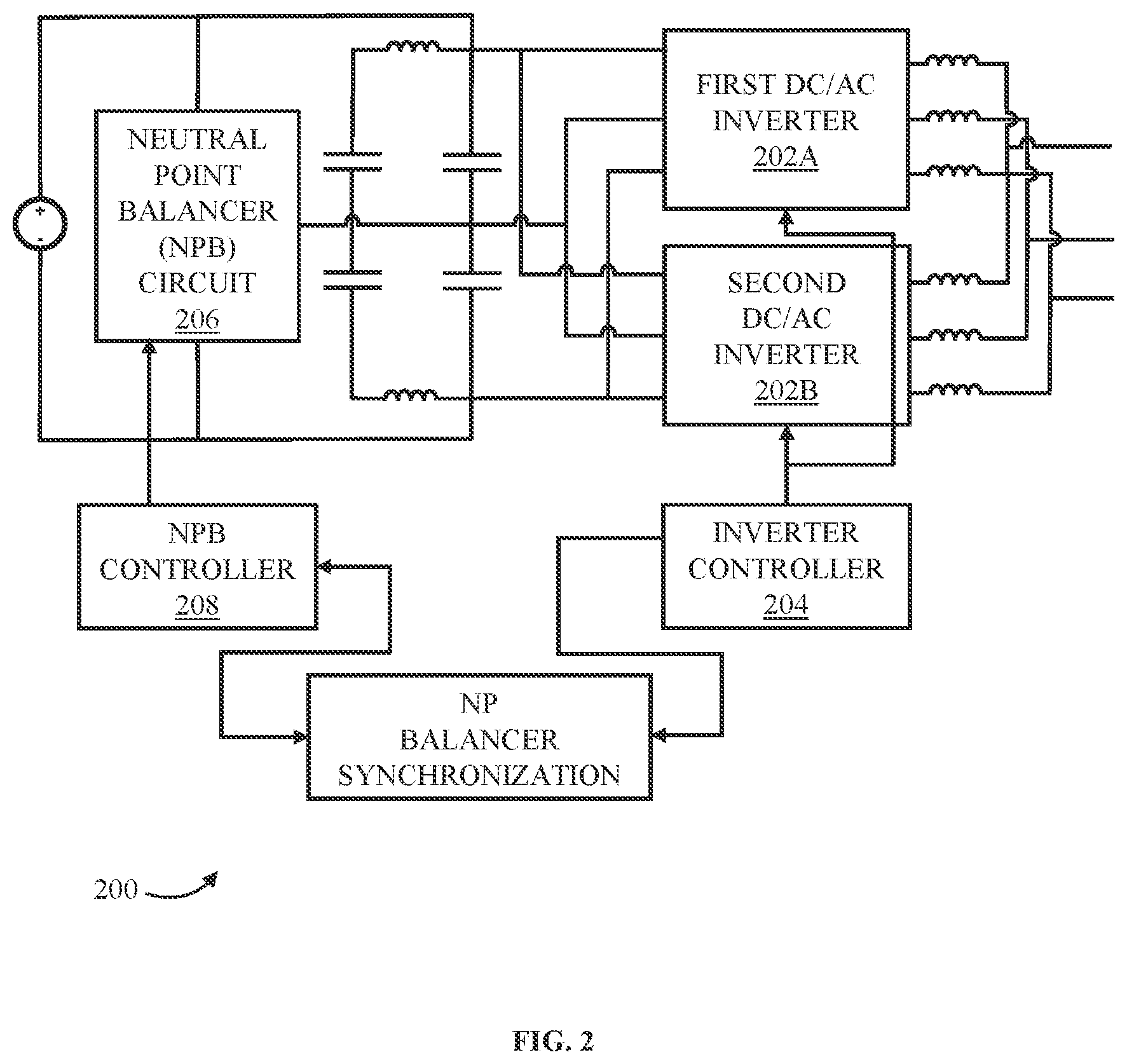 Patent US12620909 Figure 2 – Power conversion system for reducing dc-link capacitor stress