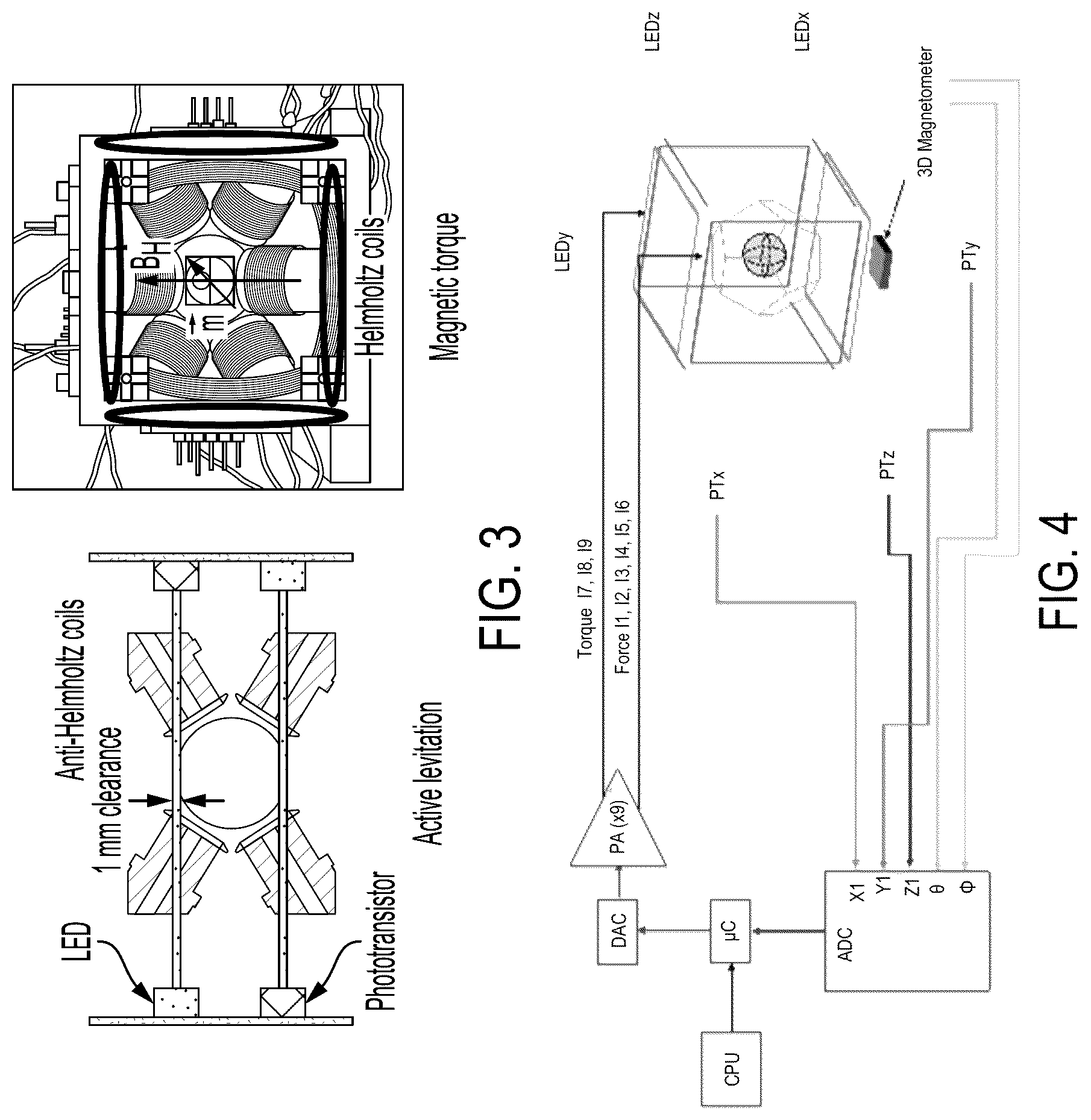 Patent US12620915 Figure 3 – Magnetic levitation of permanent magnet for three-axis attitude control