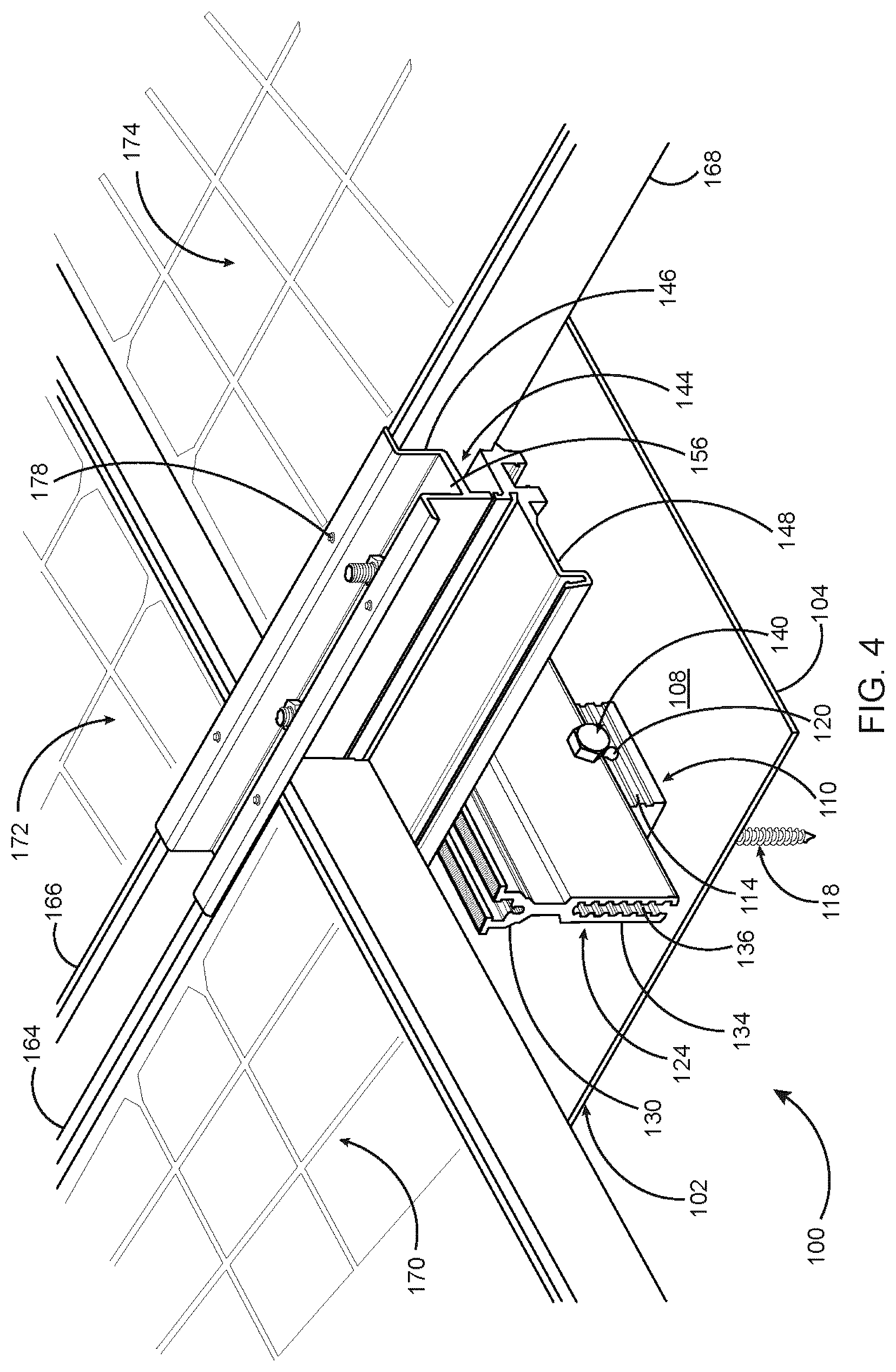 Patent US12620926 Figure 4 – Waterproofing mounting system for attaching solar modules to a roof