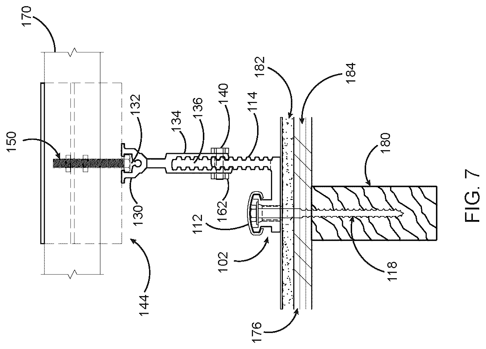 Patent US12620926 Figure 7 – Waterproofing mounting system for attaching solar modules to a roof