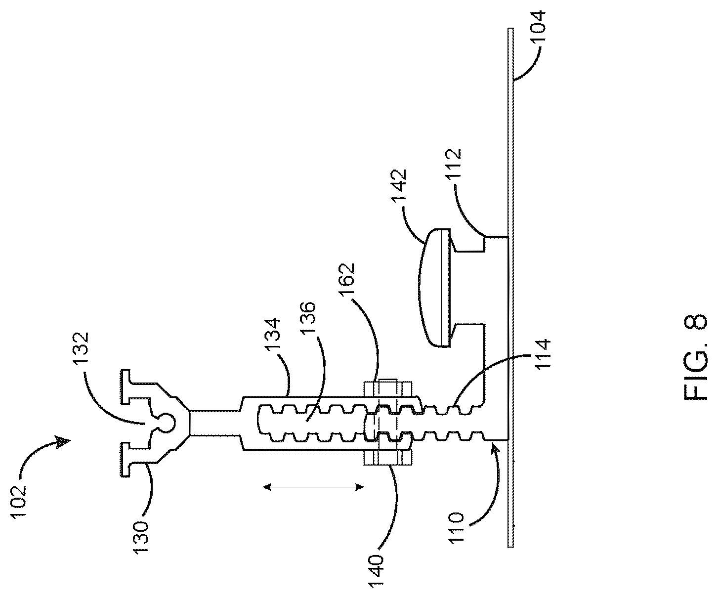 Patent US12620926 Figure 8 – Waterproofing mounting system for attaching solar modules to a roof
