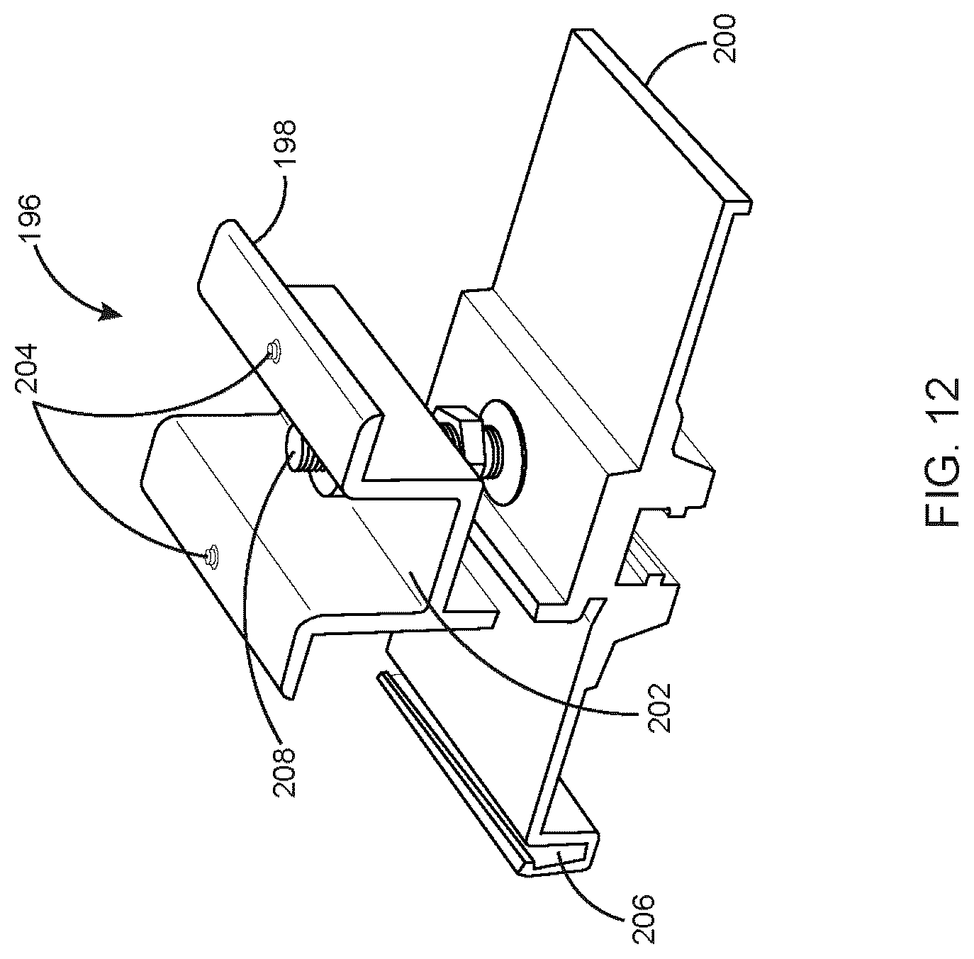 Patent US12620926 Figure 12 – Waterproofing mounting system for attaching solar modules to a roof