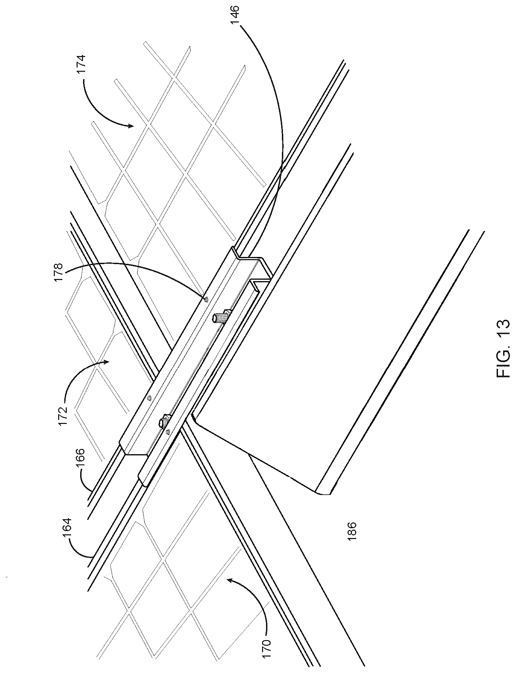 Patent US12620926 Figure 13 – Waterproofing mounting system for attaching solar modules to a roof