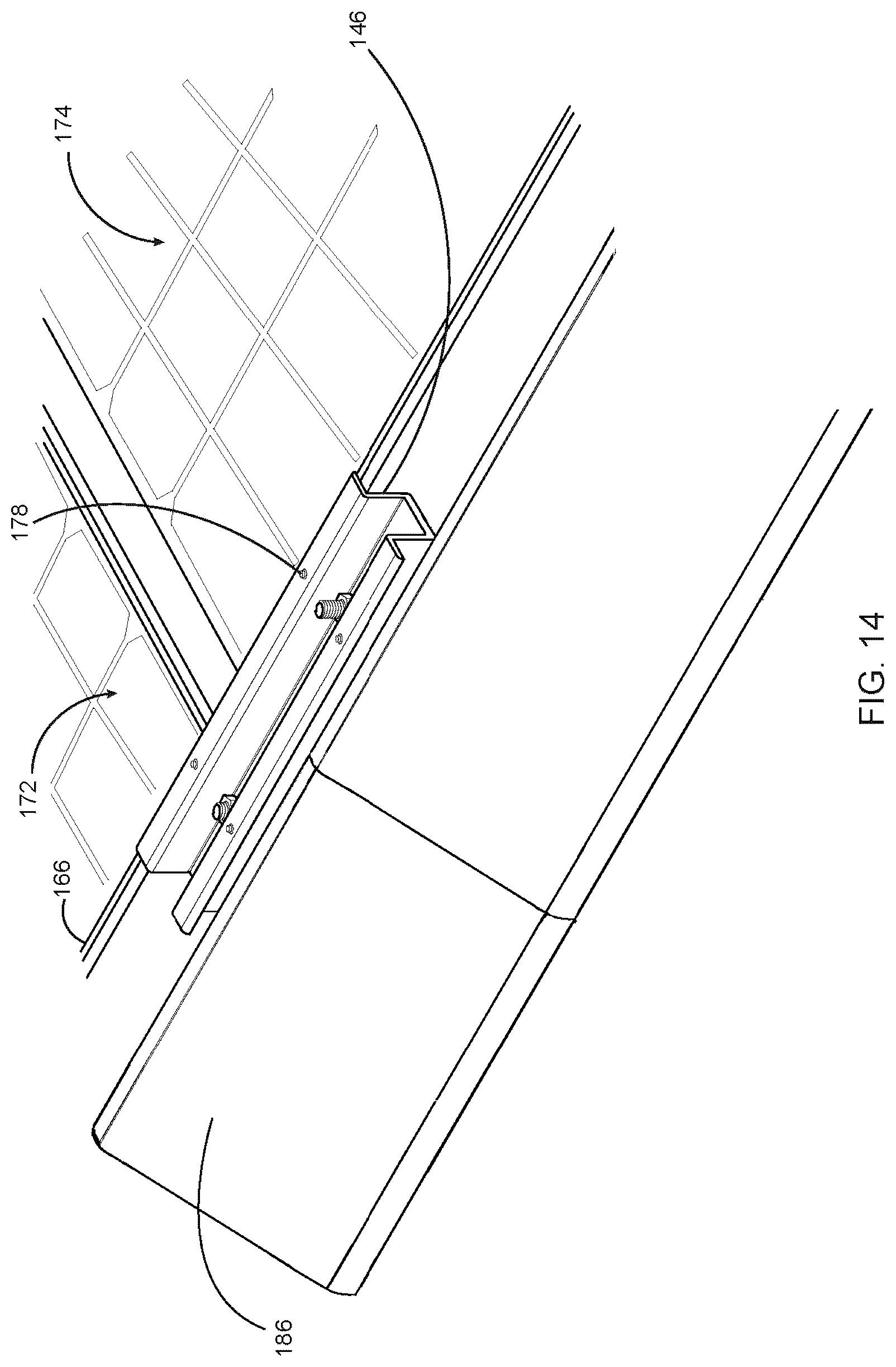 Patent US12620926 Figure 14 – Waterproofing mounting system for attaching solar modules to a roof