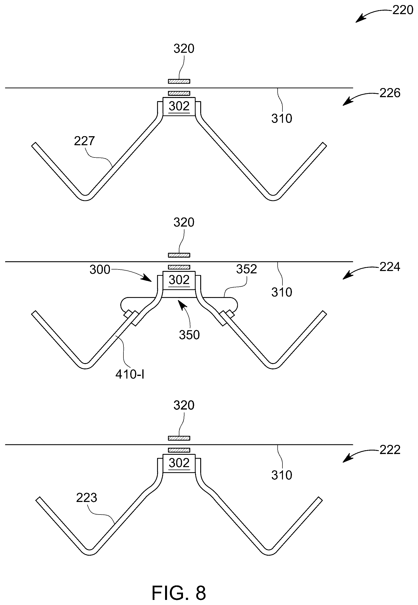 Patent US12620930 Figure 8 – Multi-tier, foldable photovoltaic roof and method
