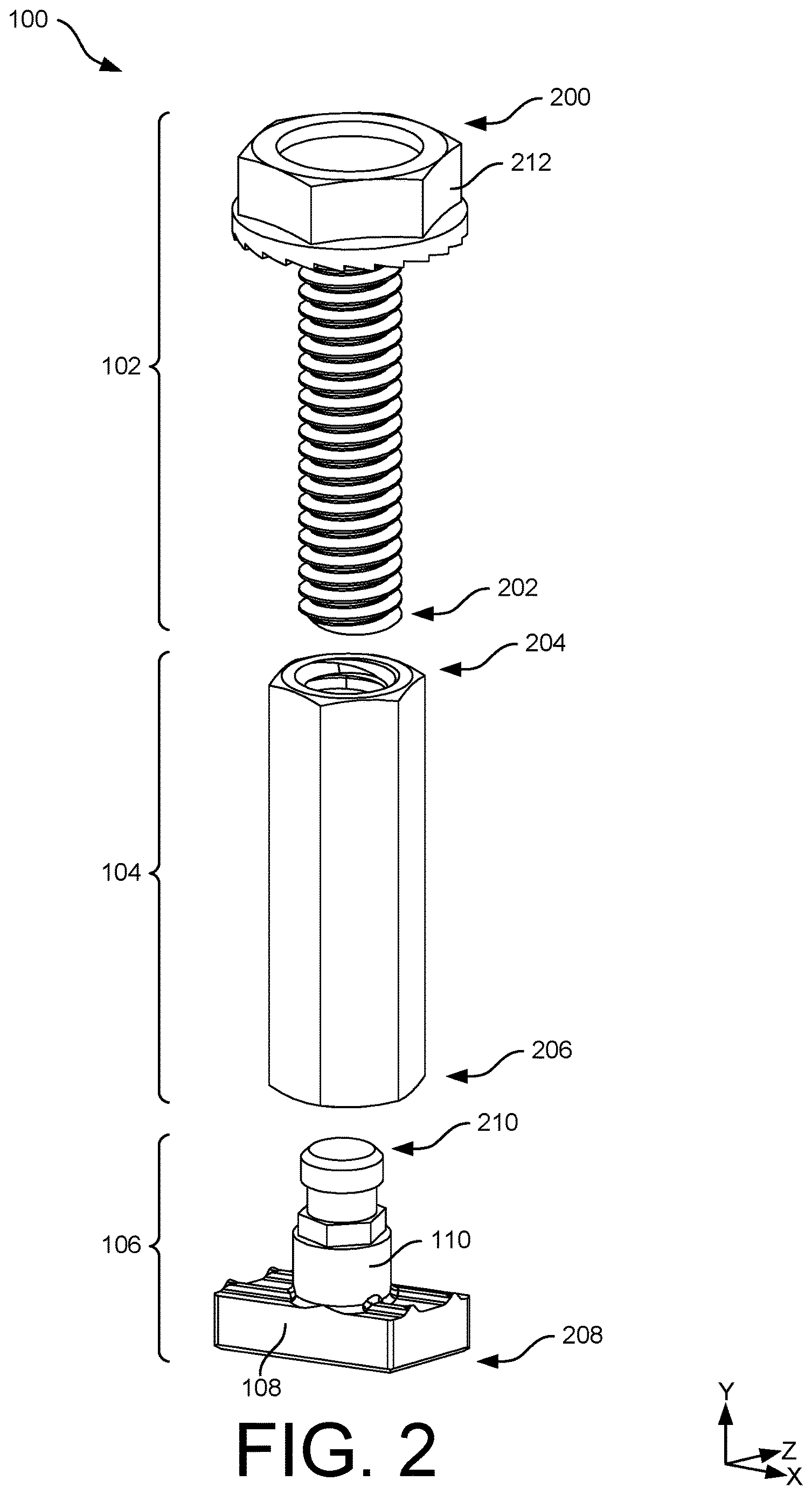 Patent US12620931 Figure 2 – Clamping mechanism for grounding photovoltaic module(s)