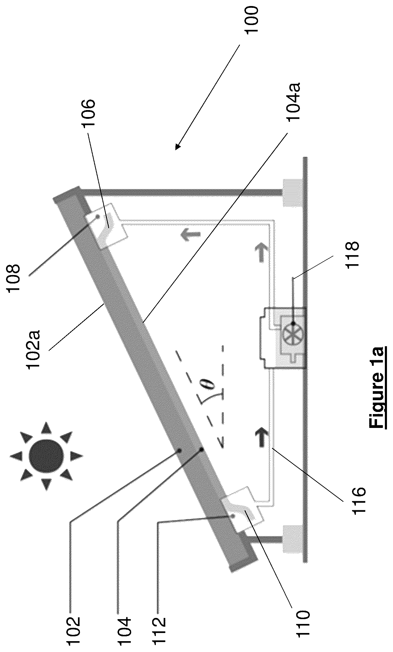 Patent US12620932 Figure 1 – Photovoltaics panel, photovoltaics system and evaporating system for photovoltaics system