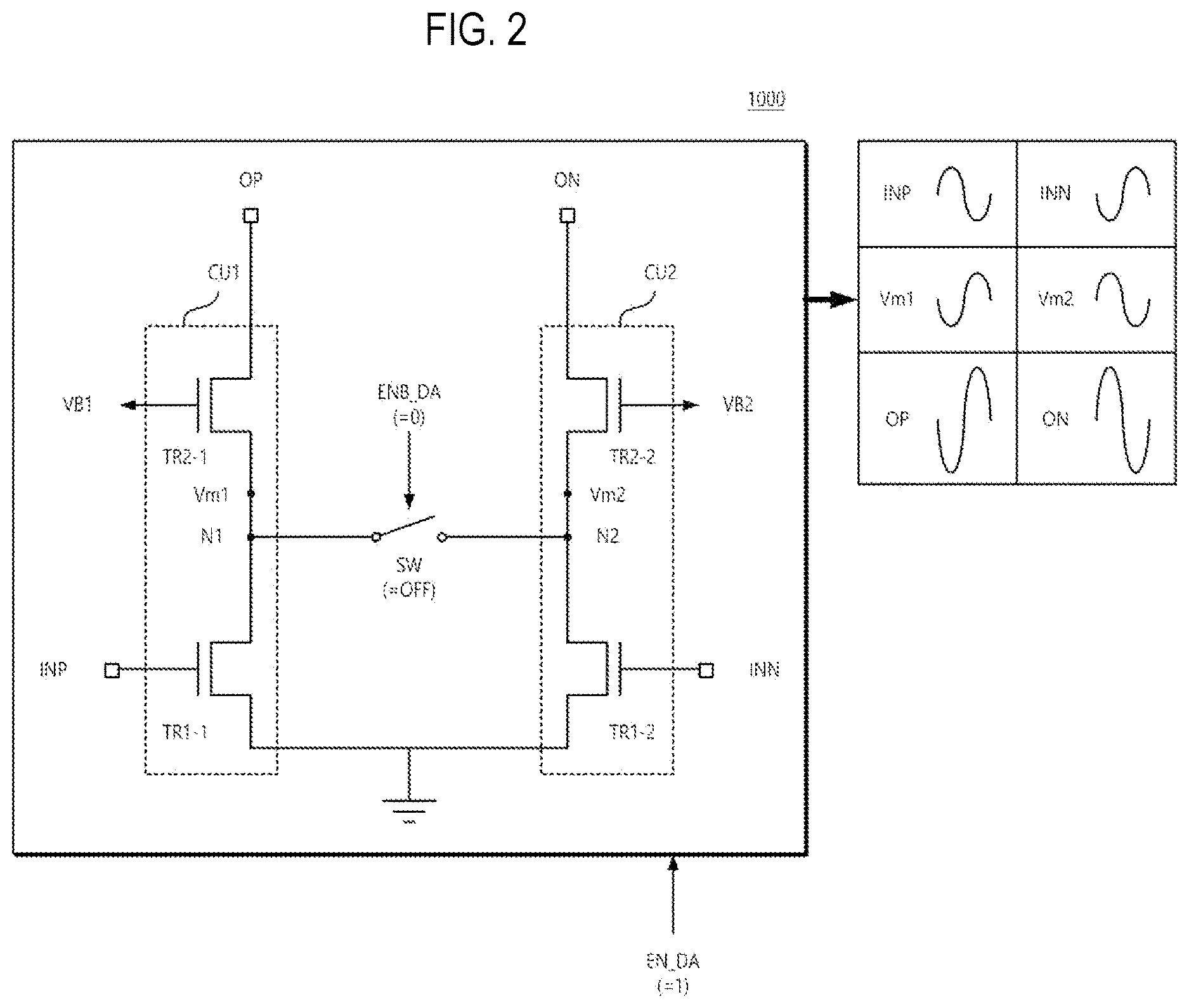 Patent US12620937 Figure 2 – Amplifier capable of canceling leakage components