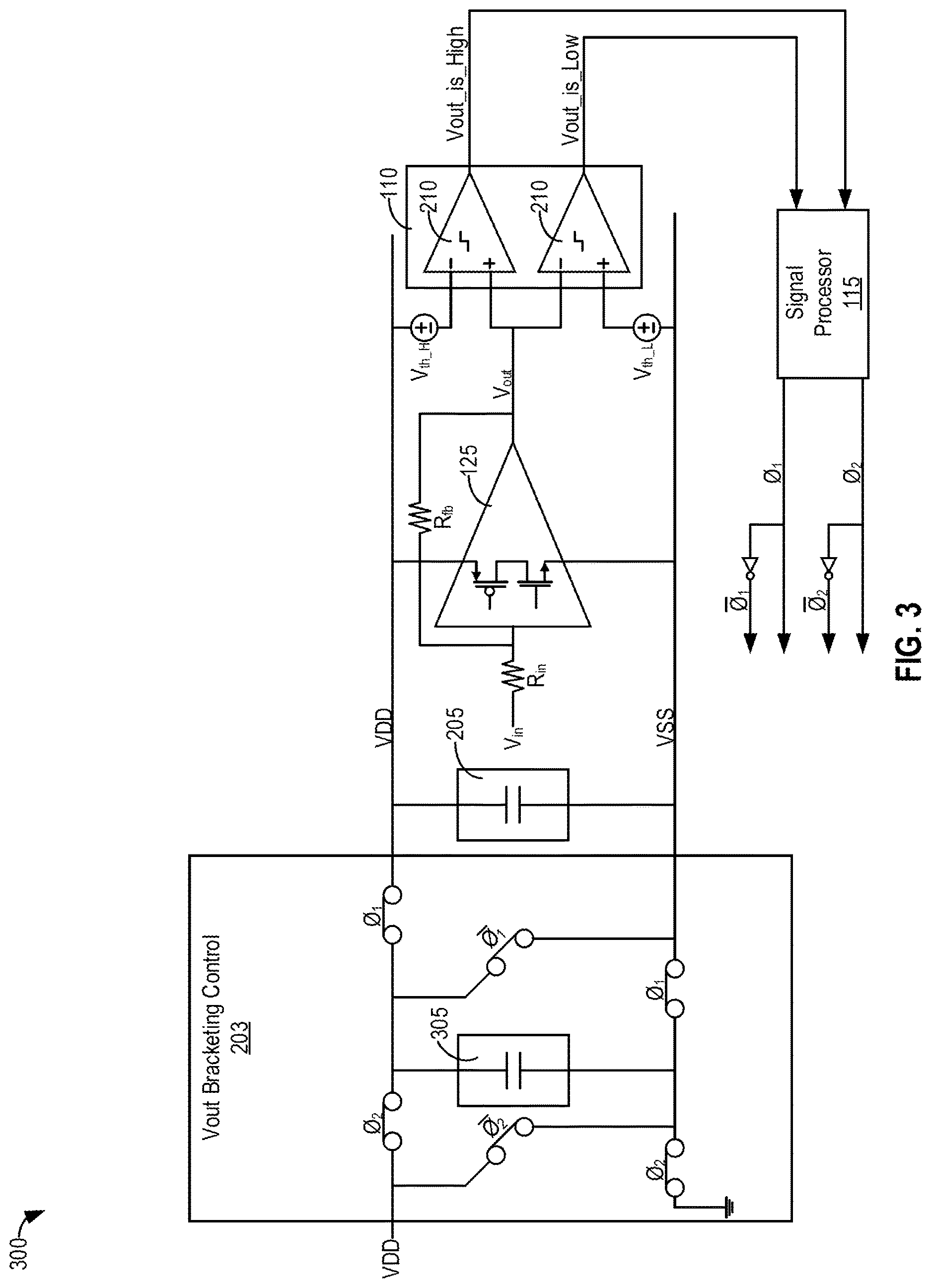 Patent US12620938 Figure 3 – High efficiency amplifier with output signal bracketing dynamic supplies