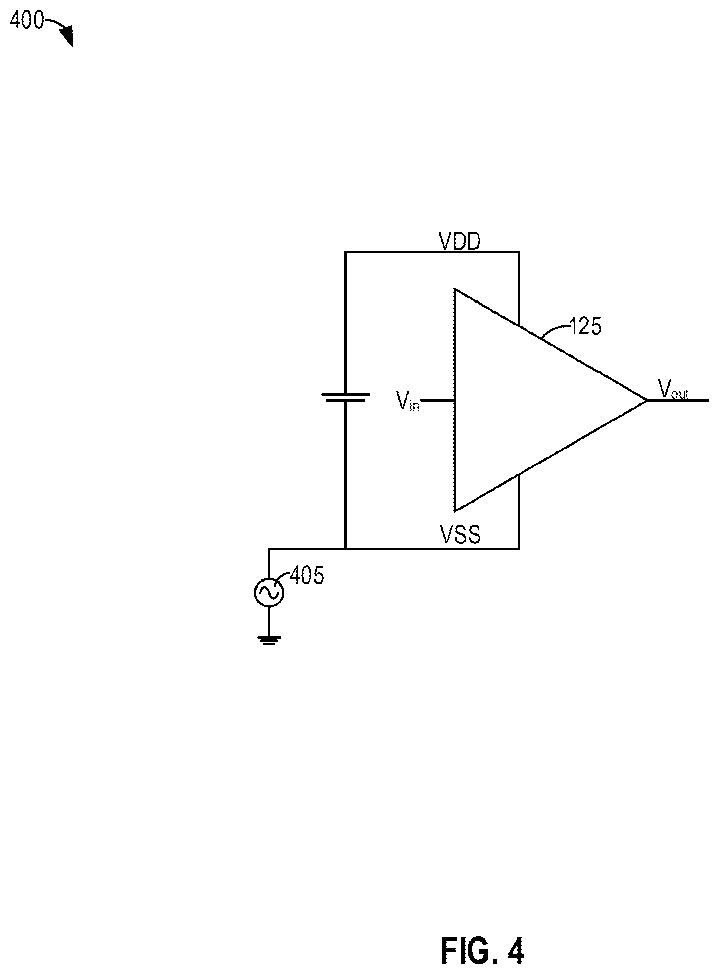 Patent US12620938 Figure 4 – High efficiency amplifier with output signal bracketing dynamic supplies