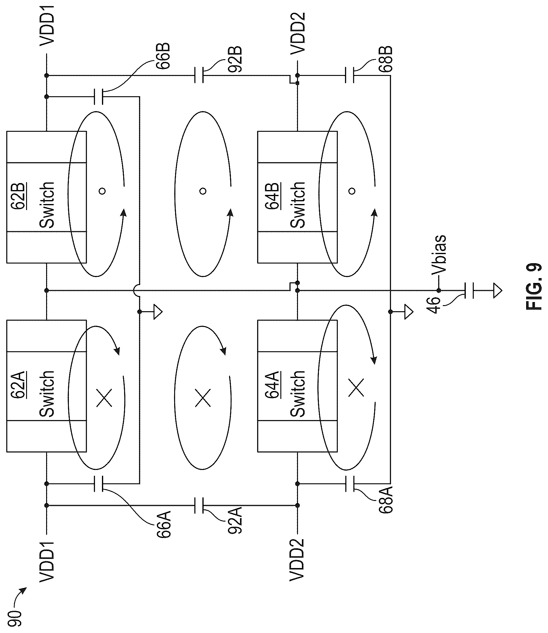 Patent US12620939 Figure 10 – Magnetic field cancellation in radio frequency power amplifier envelope trackers