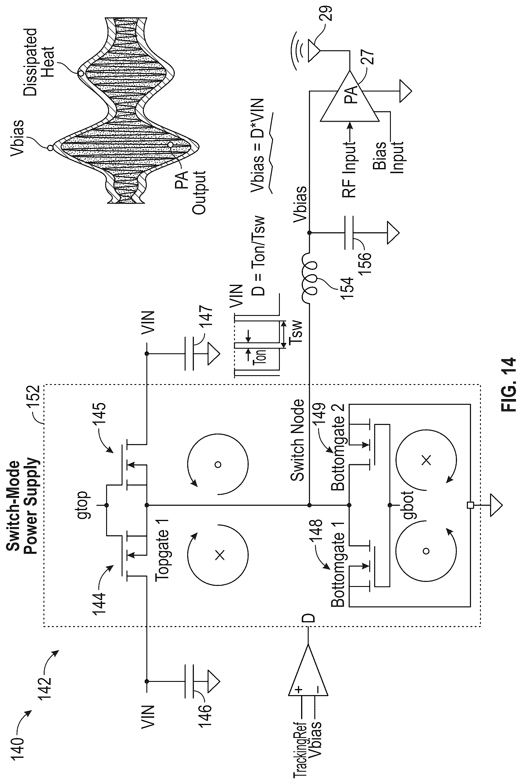 Patent US12620939 Figure 17 – Magnetic field cancellation in radio frequency power amplifier envelope trackers