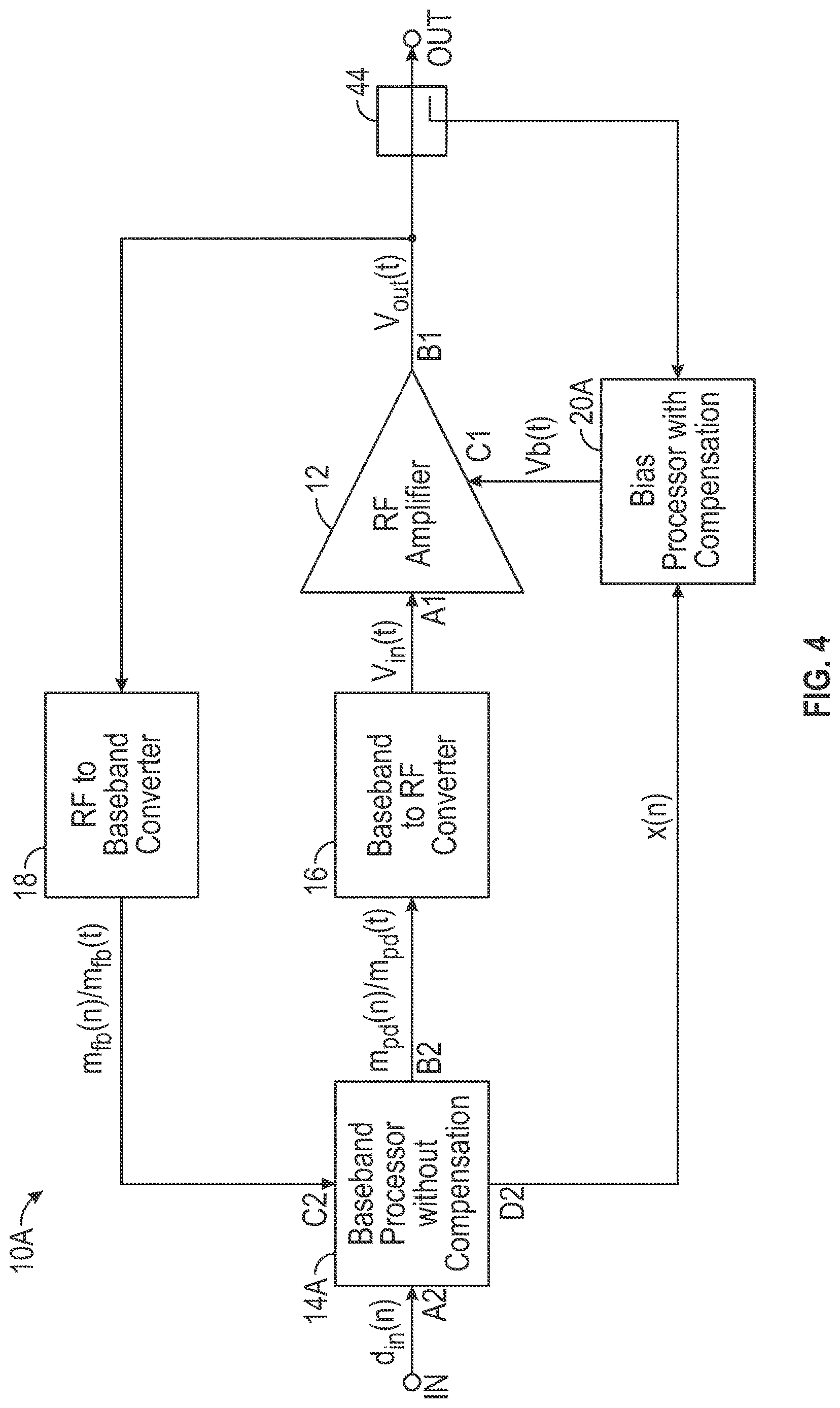 Patent US12620943 Figure 4 – Transmitter system with hybrid digital drift/trap compensation