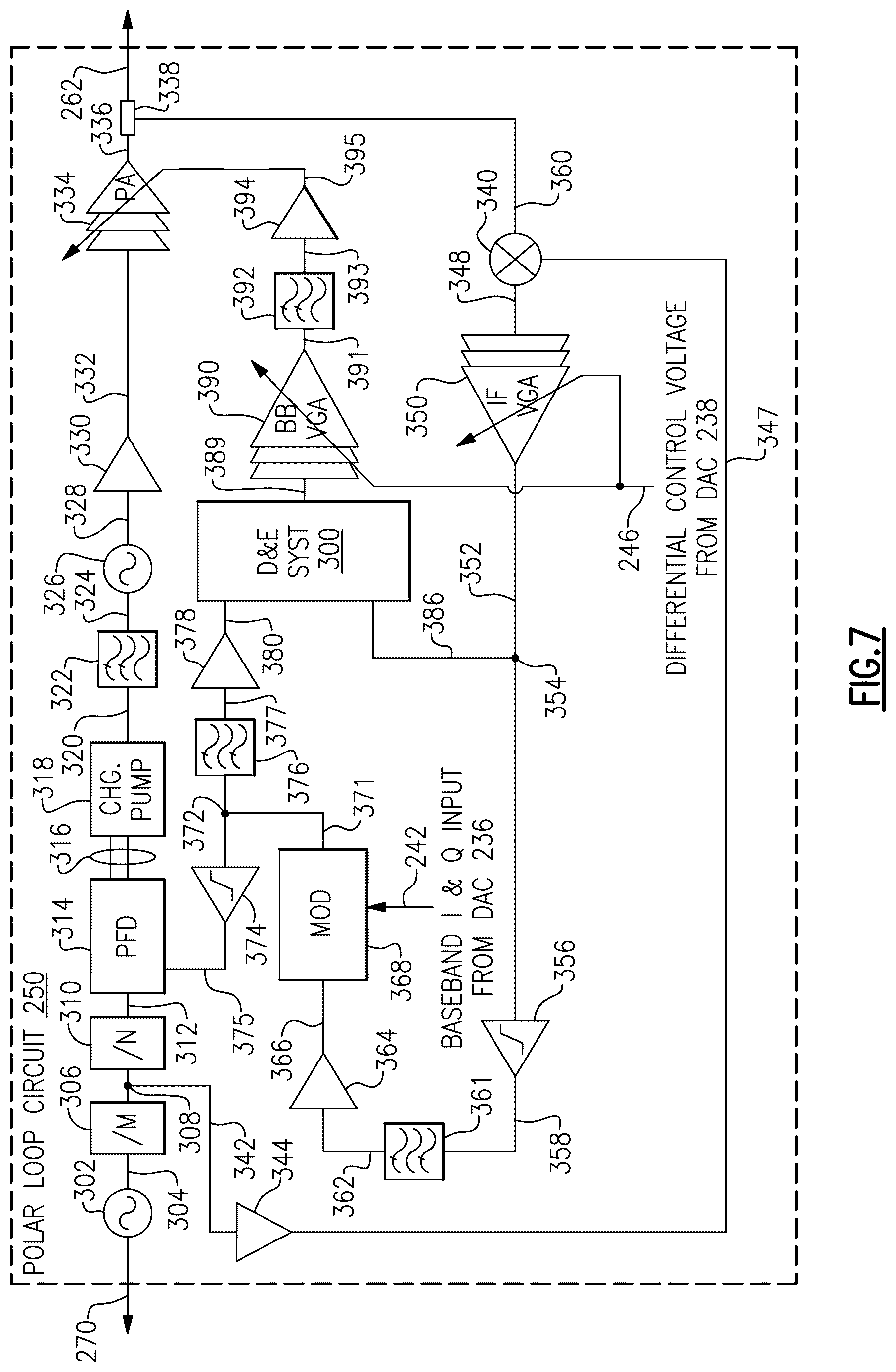Patent US12620947 Figure 7 – Power amplification system for high modulation bandwidth