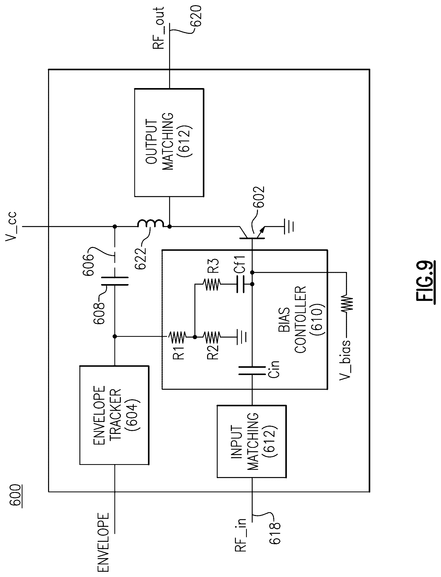 Patent US12620947 Figure 9 – Power amplification system for high modulation bandwidth