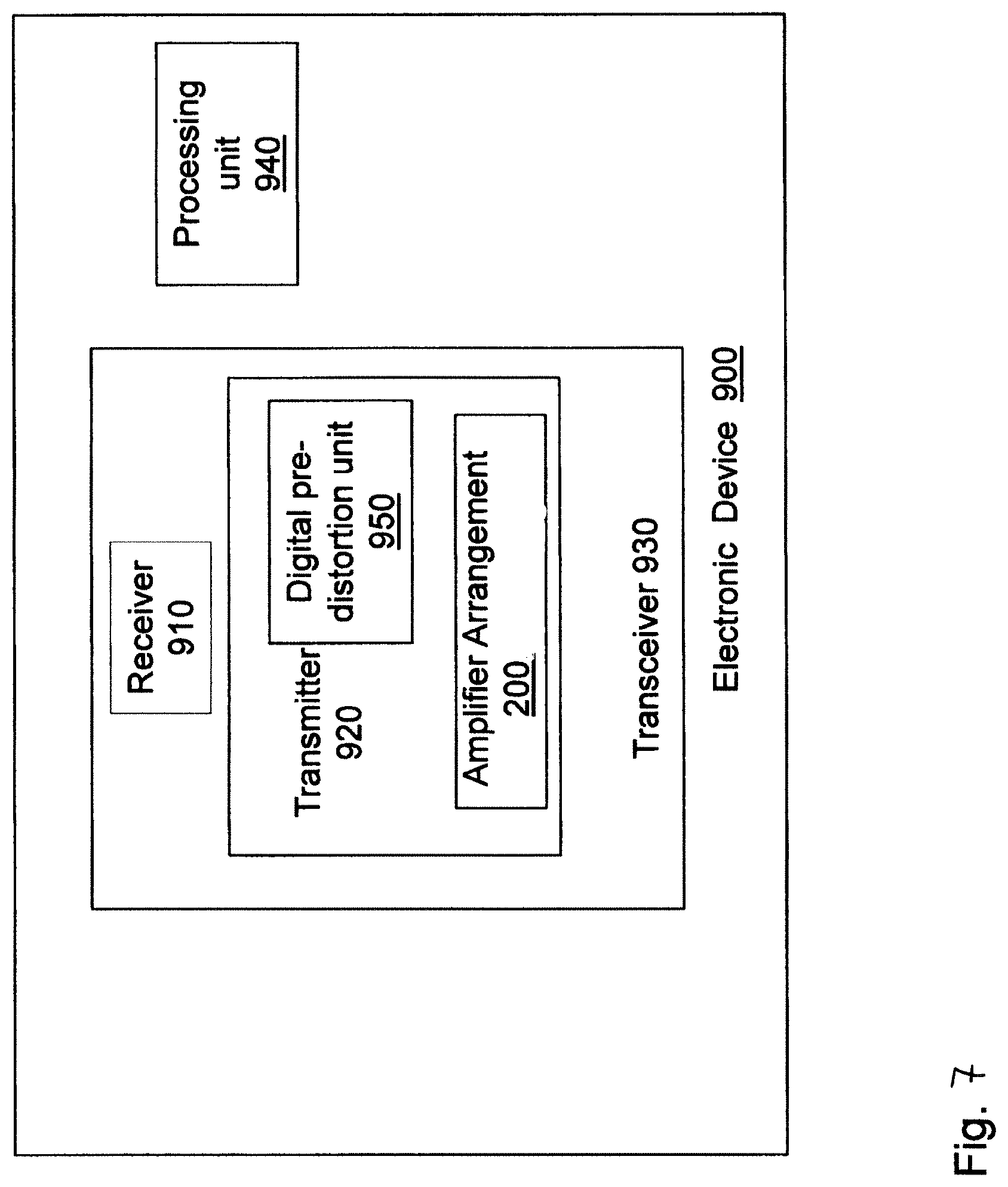 Patent US12620949 Figure 8 – Amplifier circuit arrangement and electronic device