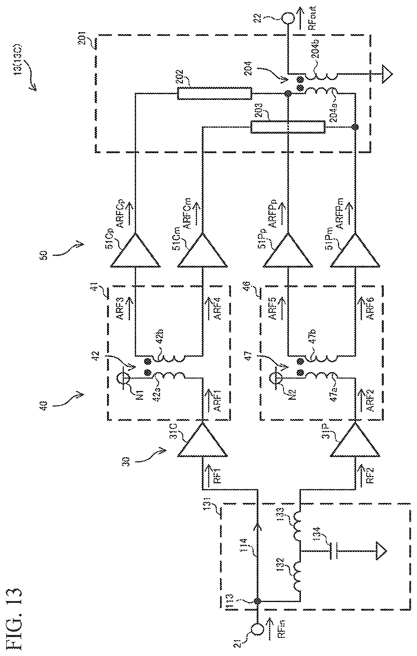 Patent US12620950 Figure 11 – Power amplifier circuit