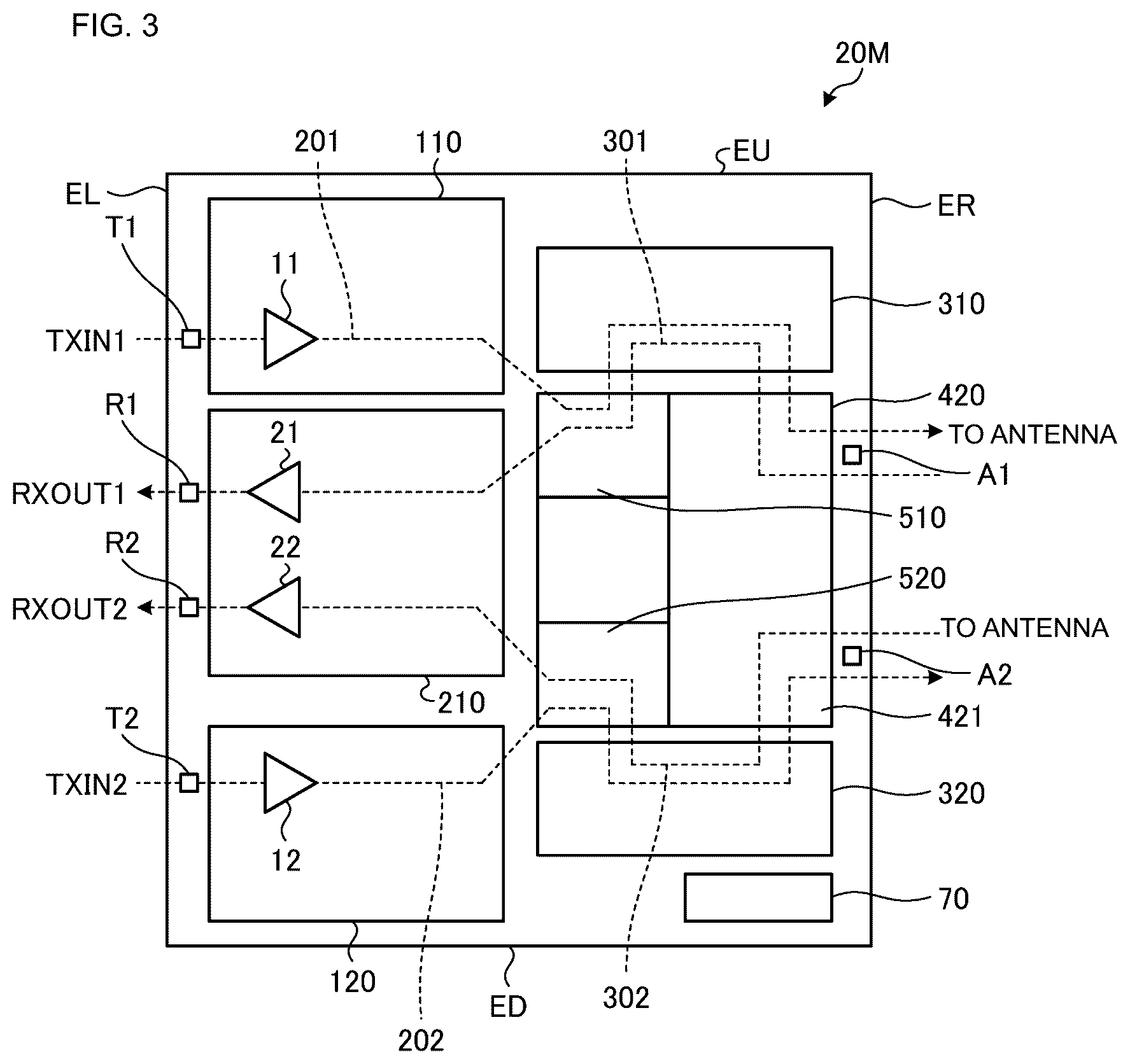 Patent US12620951 Figure 3 – Radio-frequency module
