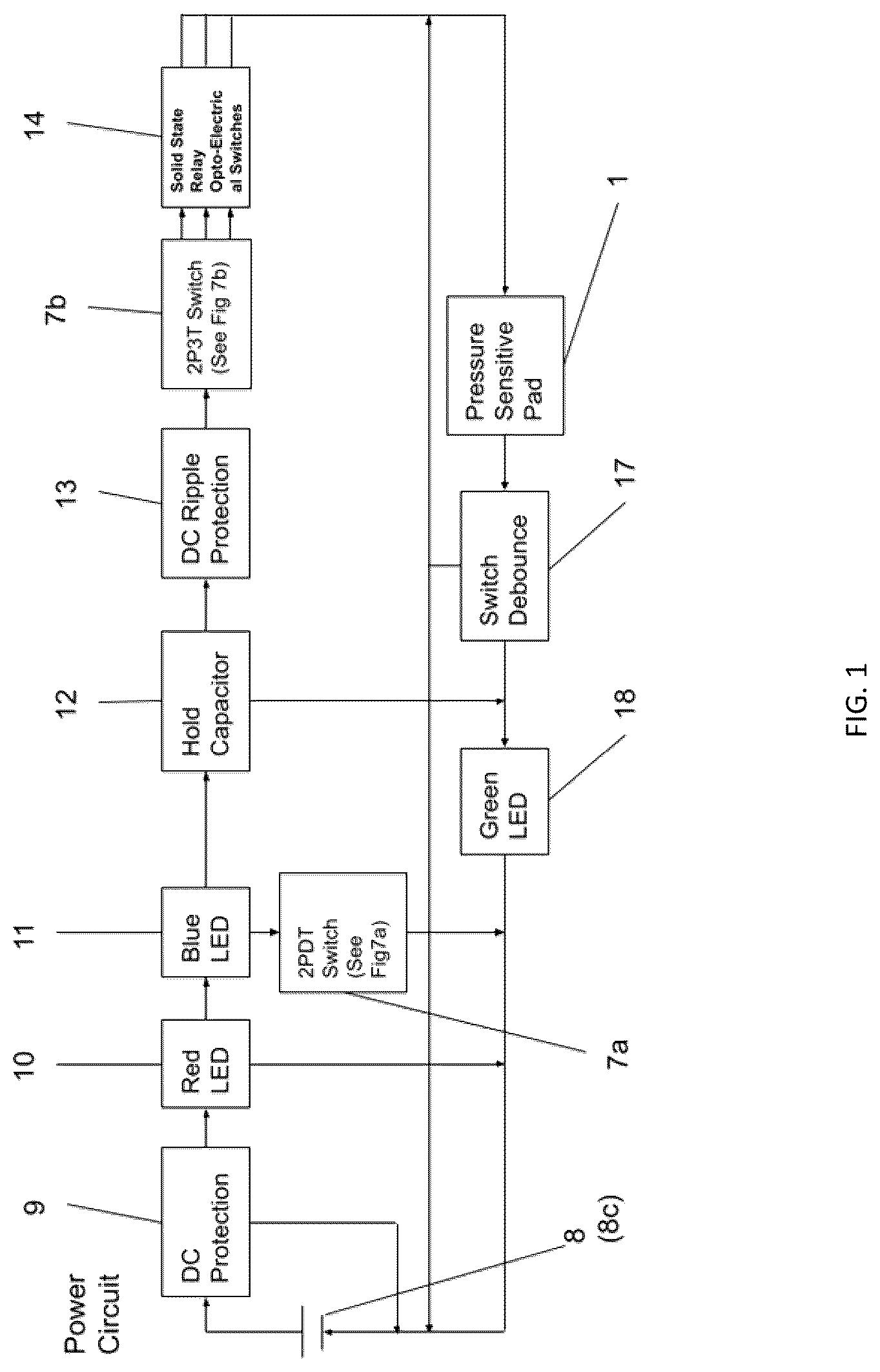 Patent US12620954 Figure 1 – Pressure-controlled audio ducking circuit