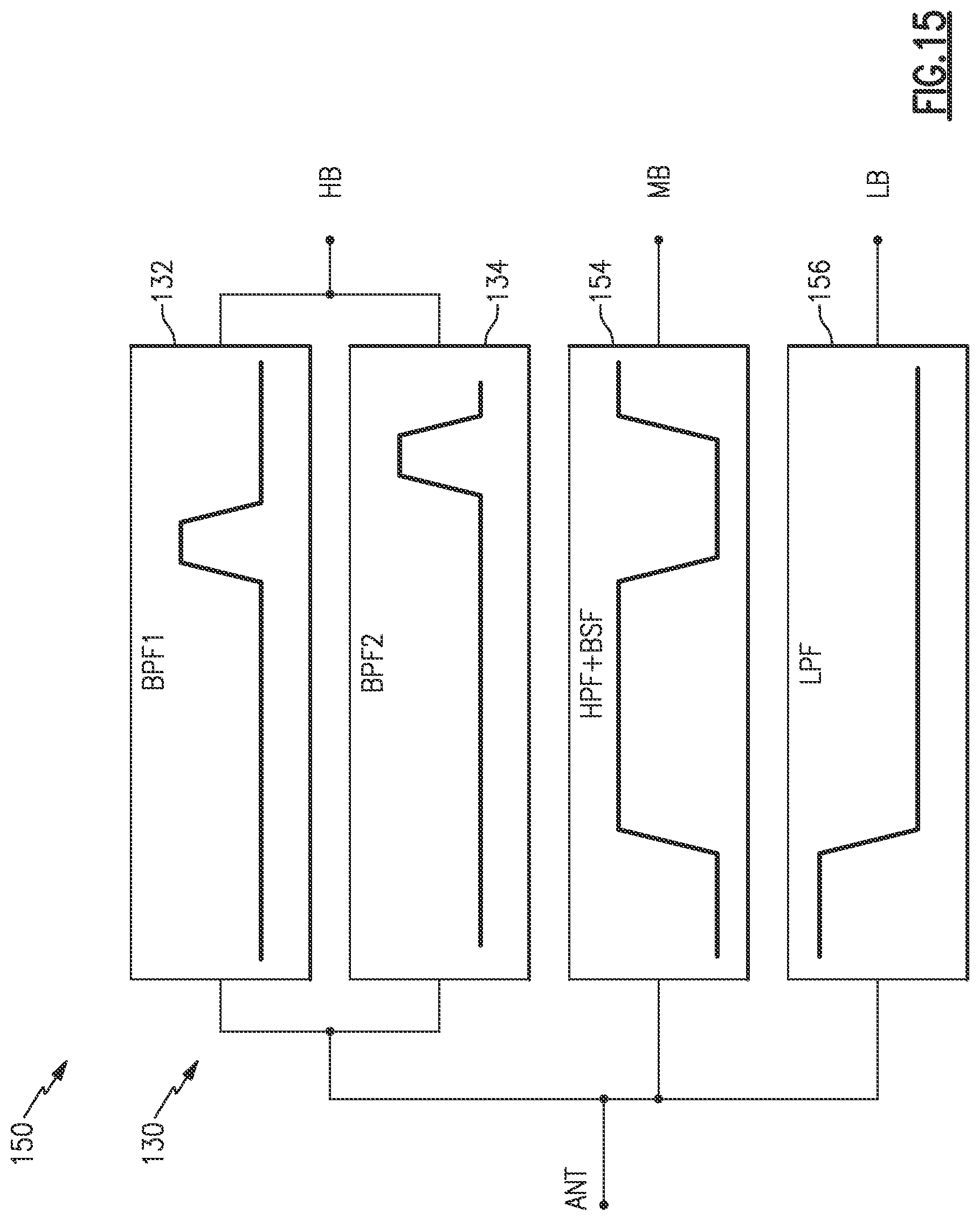 Patent US12620958 Figure 13 – Multiplexer with hybrid acoustic passive filter