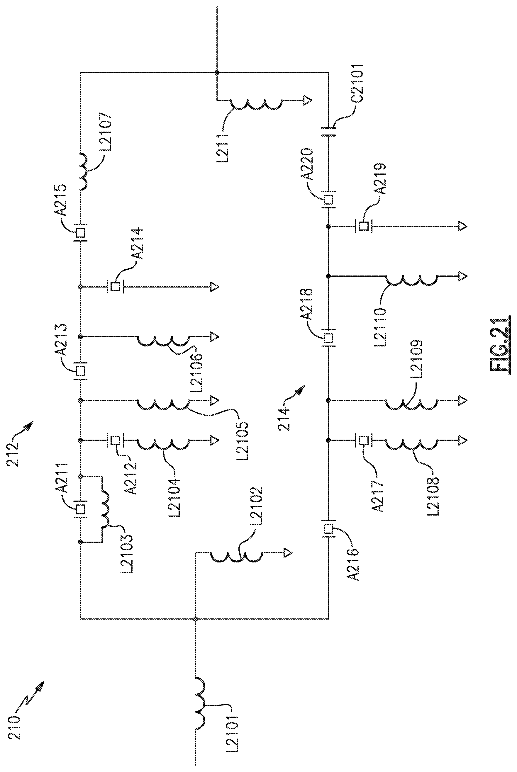 Patent US12620958 Figure 20 – Multiplexer with hybrid acoustic passive filter