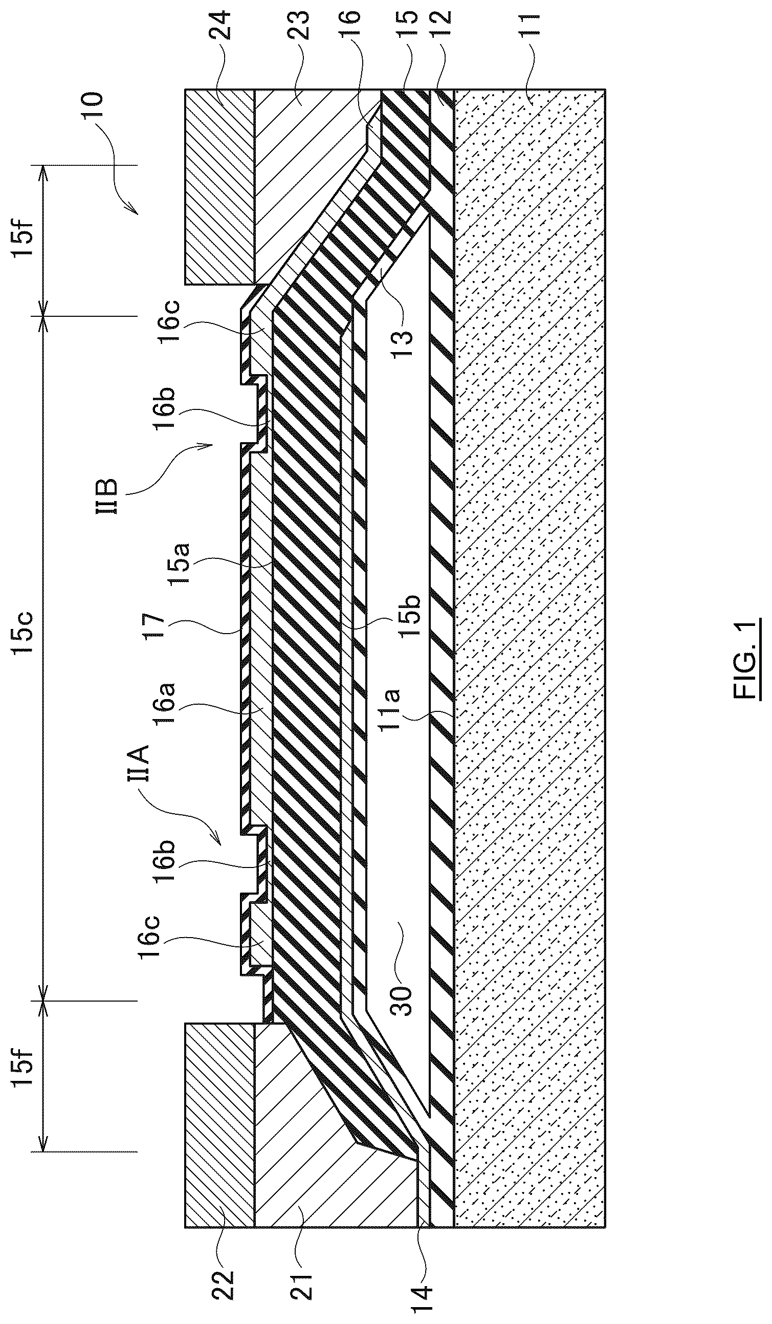 Patent US12620959 Figure 1 – Film bulk acoustic wave resonators and filters with transverse mode suppression