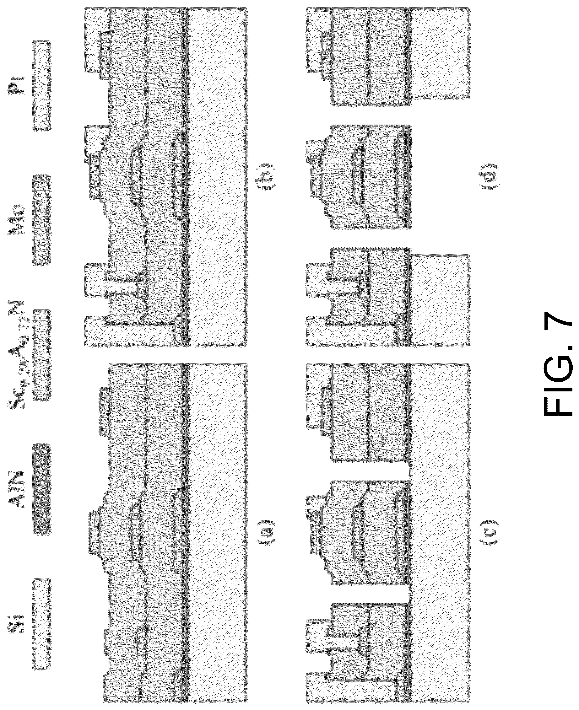 Patent US12620960 Figure 8 – Complementary switchable dual-mode bulk acoustic wave resonator and filter